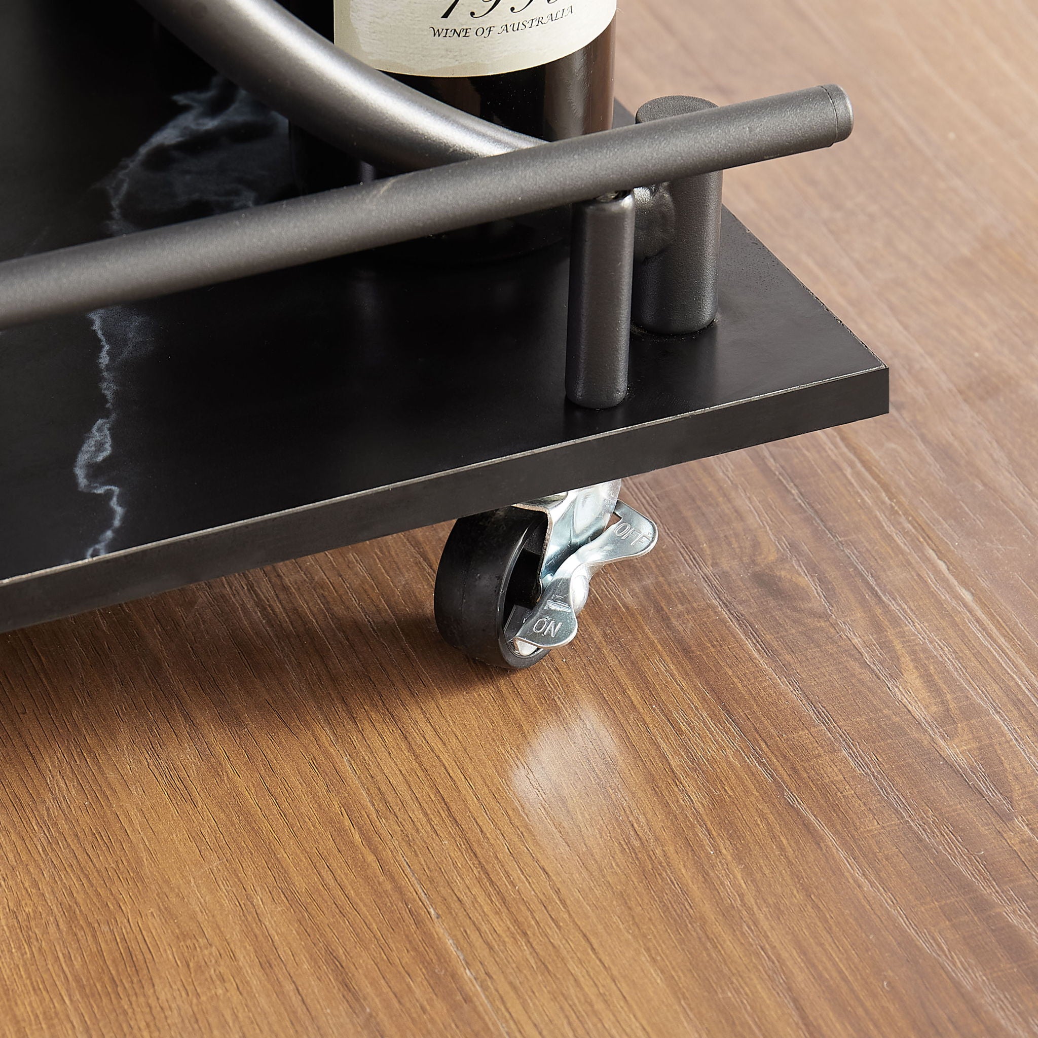 2 Tier Bar Cart, Slide Bar Serving Cart, Retro Style Wine Cart For Kitchen, Beverage Cart With Wine Rack And Glass Holder, Rolling Drink Trolley For Living Room, Dining Room - Black - Best Buy Furniture