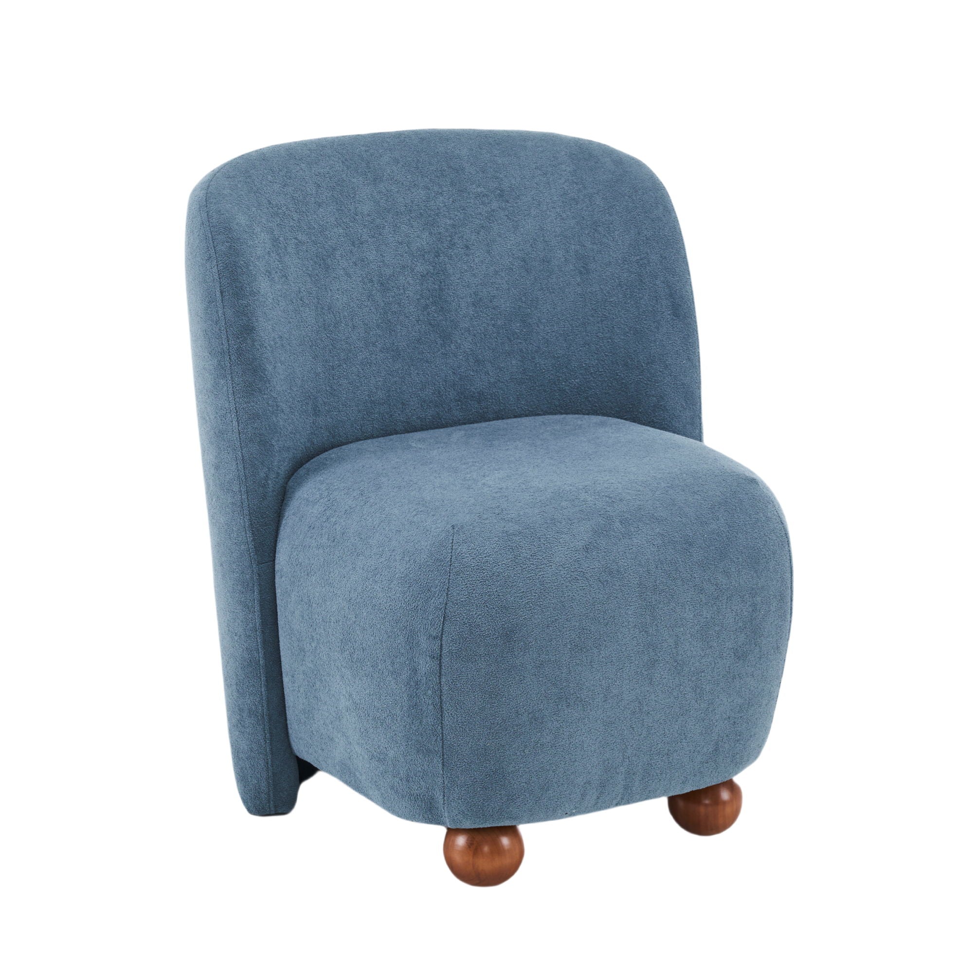Modern Low Back Accent Upholstered Armless Living Room Chairs, Round Feet - Best Buy Furniture
