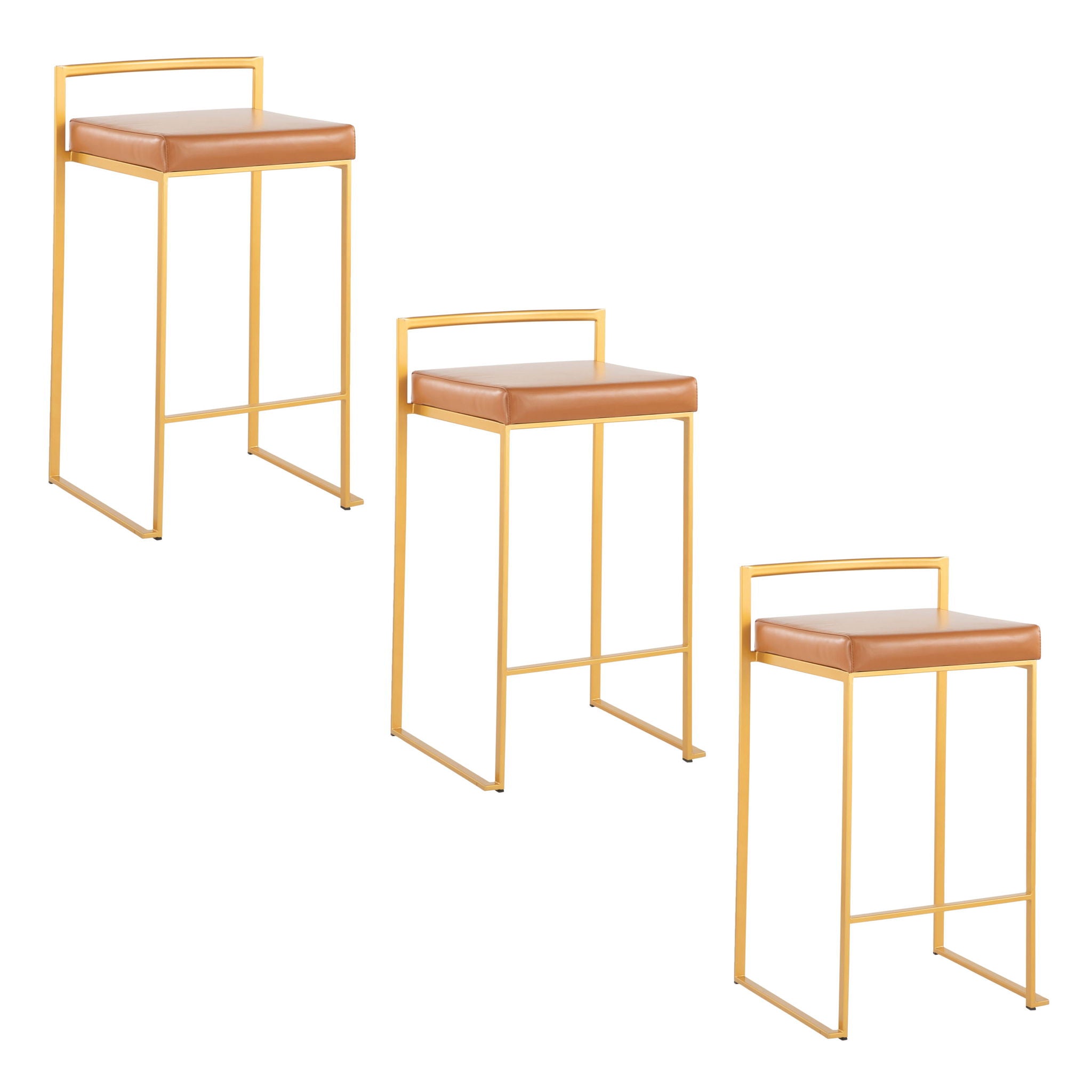 Fuji - Contemporary / Glam Design Counter Stool (Set of 2) - Best Buy Furniture