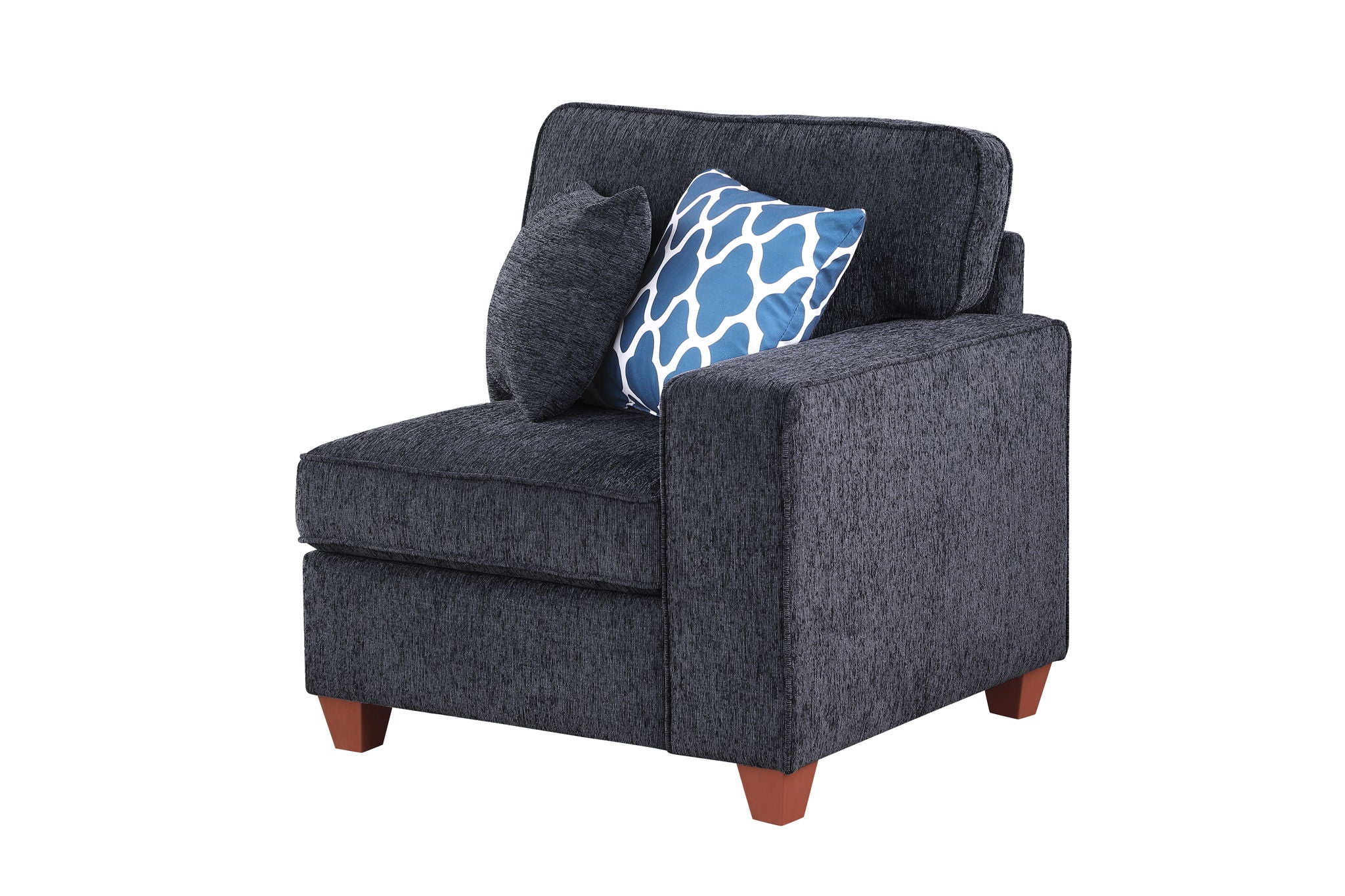 Lily - Sectional Sofa With Ottoman - Black - Best Buy Furniture