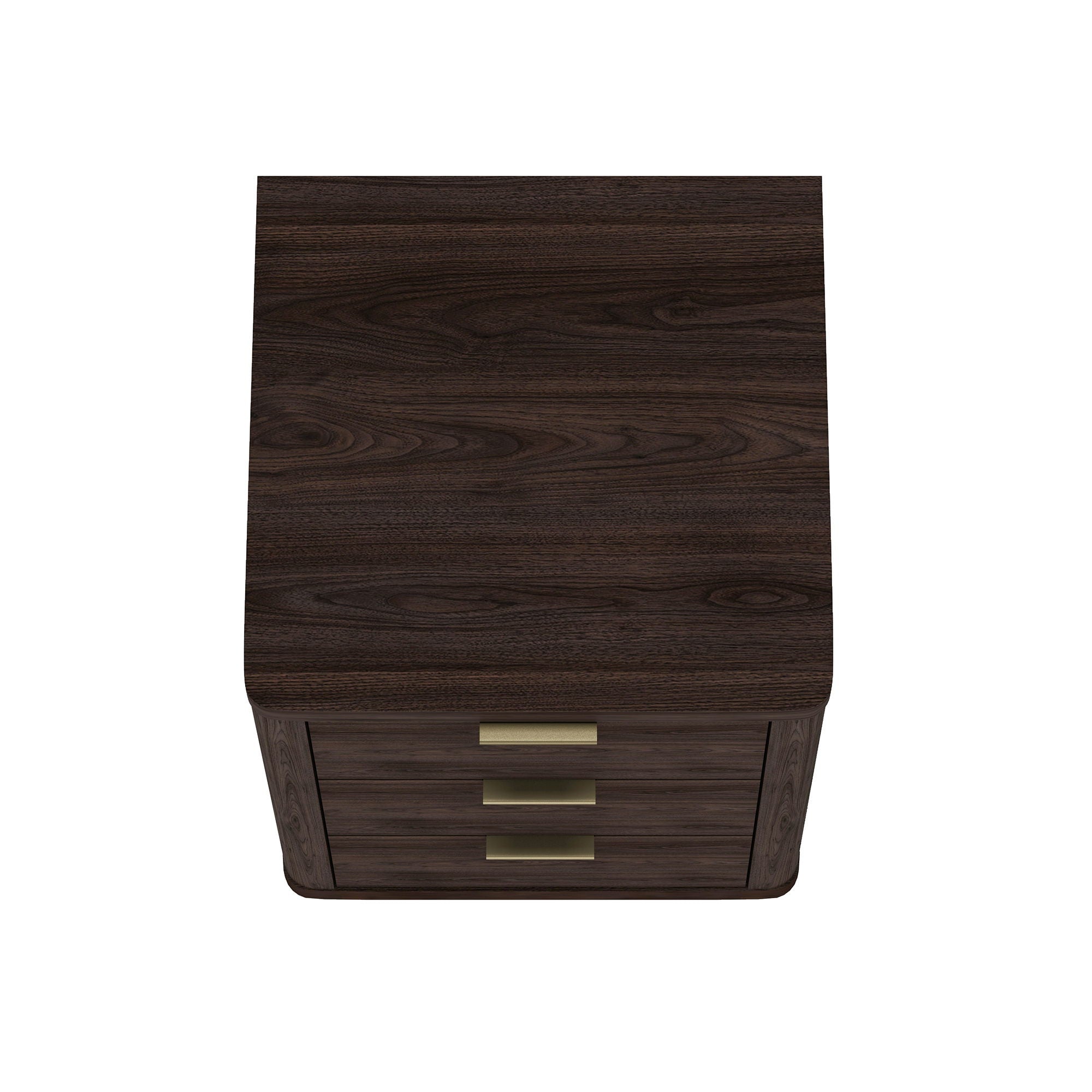 Evelyn - Nightstand With 3 Drawers, Smooth Rounded Edges
