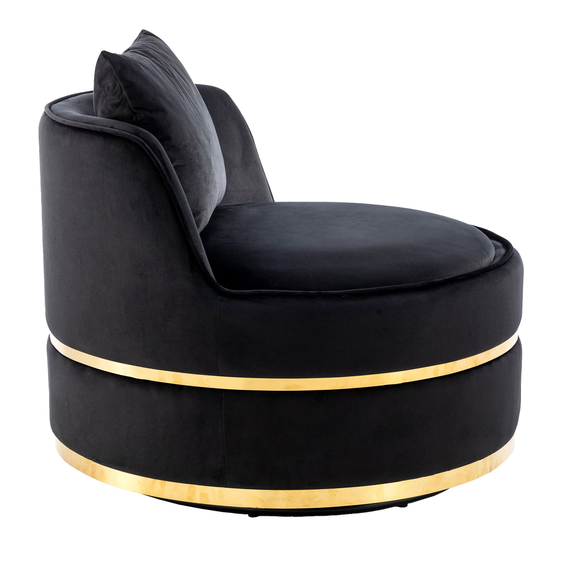 360 Degree Swivel Over Sized Upholstered Barrel Chair - Best Buy Furniture