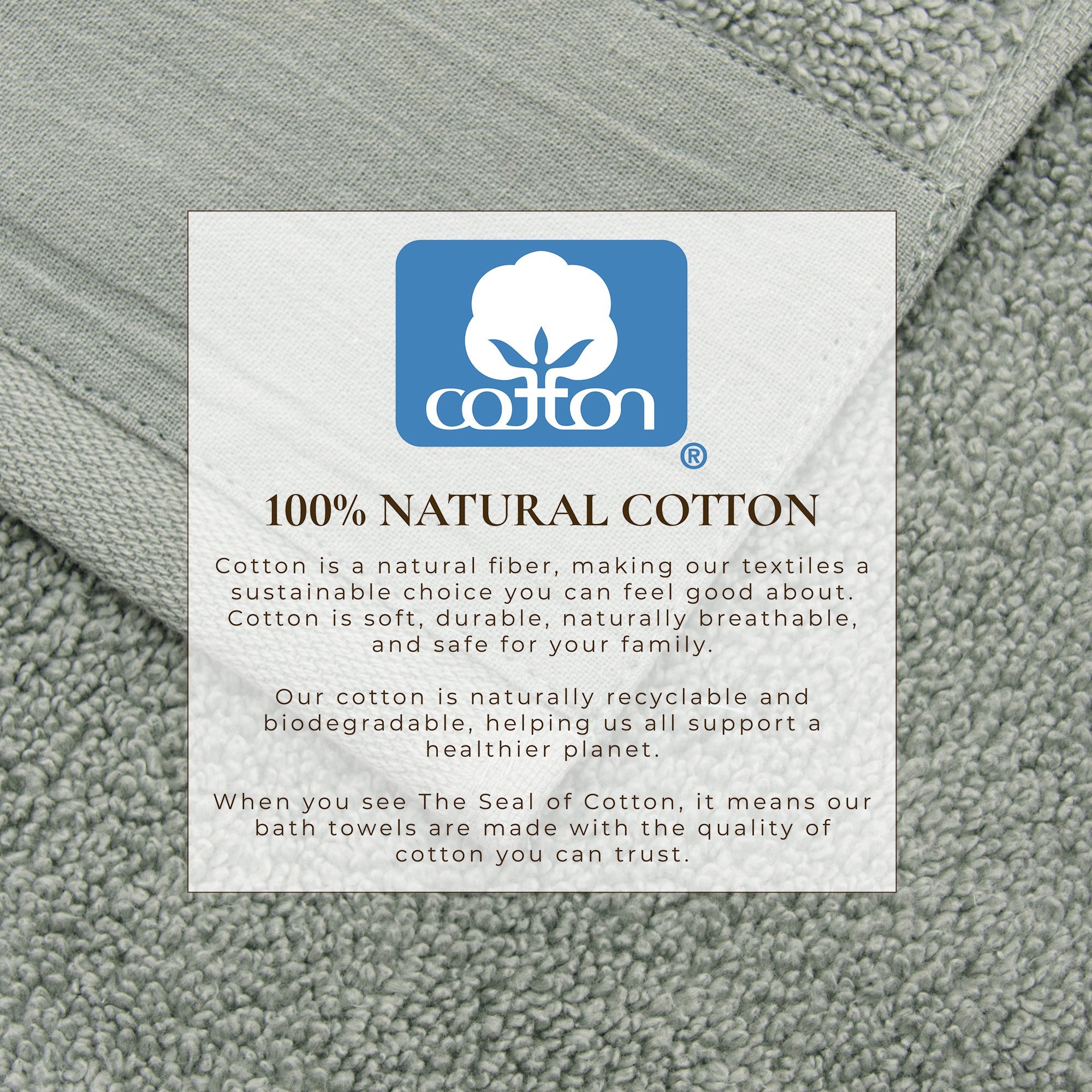 Cotton Linen-Like Border 6-Piece Towel Set - Priya Collection - Best Buy Furniture