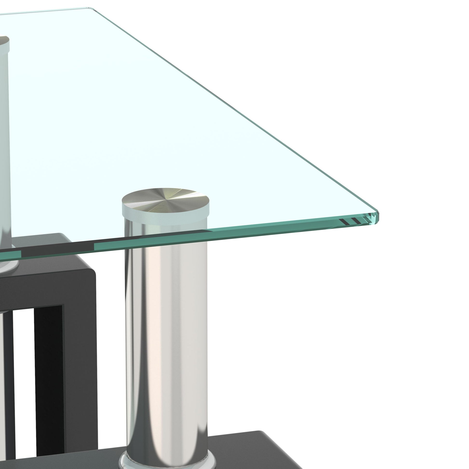 Modern Tempered Glass Tea Table, End Square Table For Living Room - Best Buy Furniture