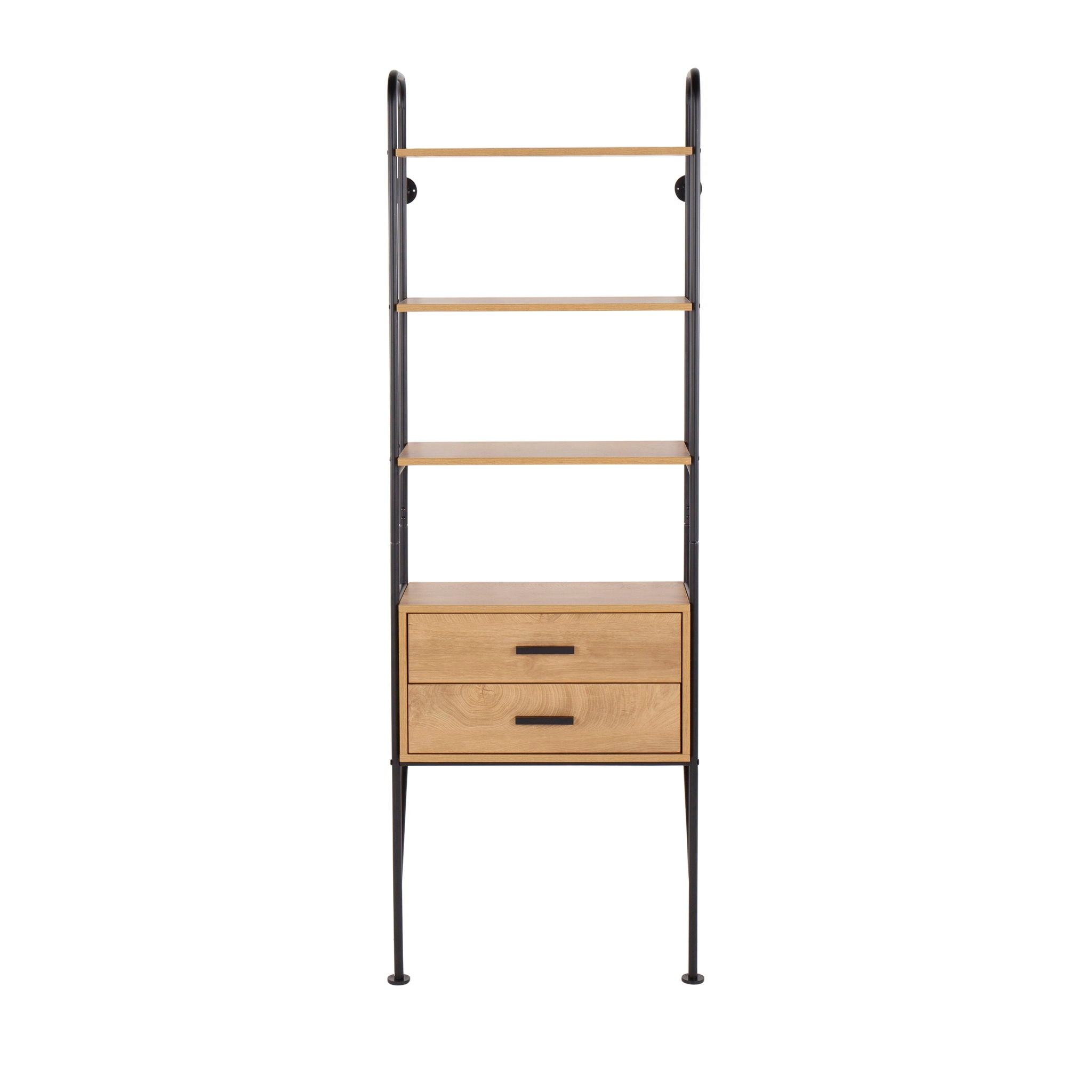 Lean - Industrial Bookcase - Black / Brown - Best Buy Furniture