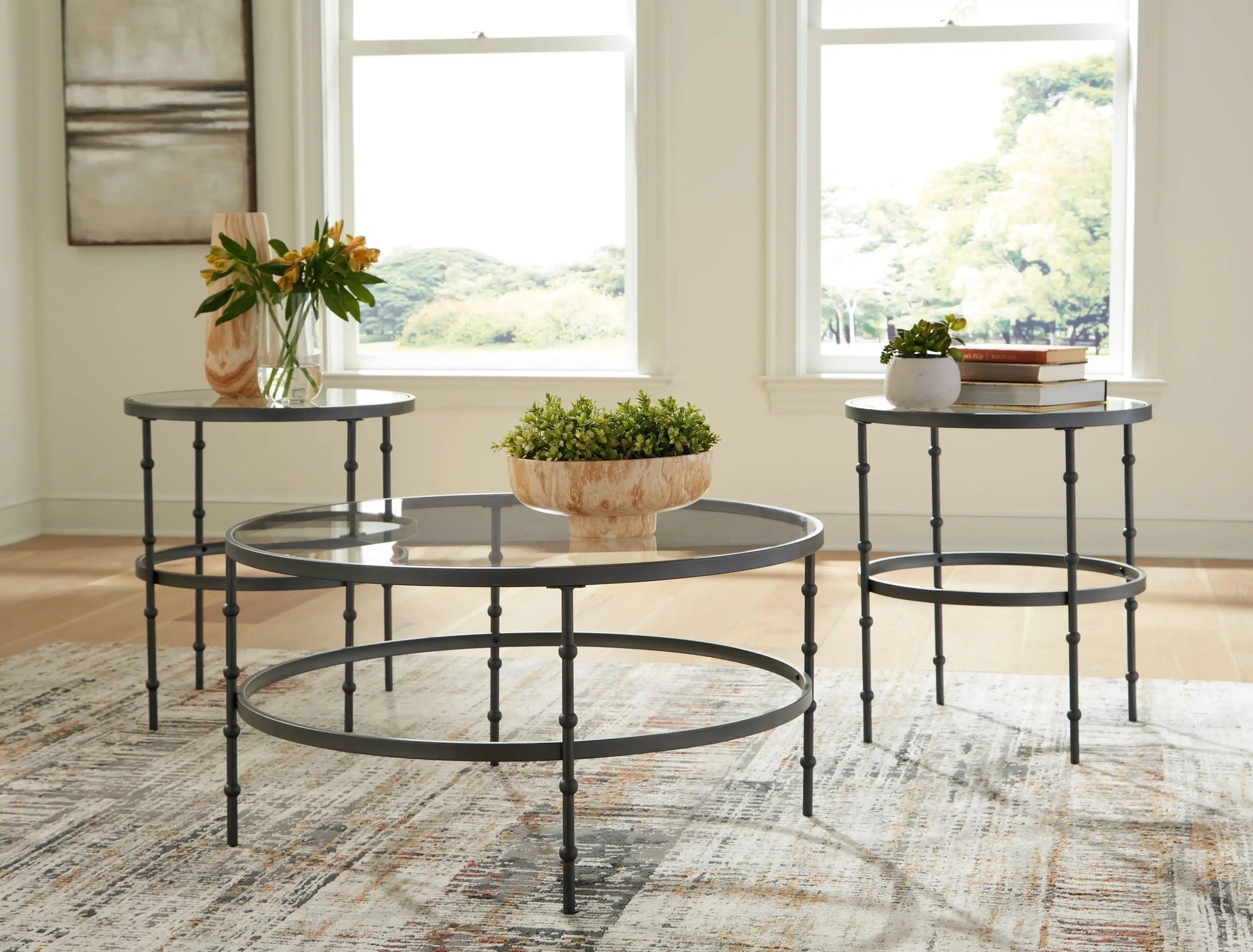 Kellyco - Occasional Table Set (Set of 3) - Gunmetal - Best Buy Furniture