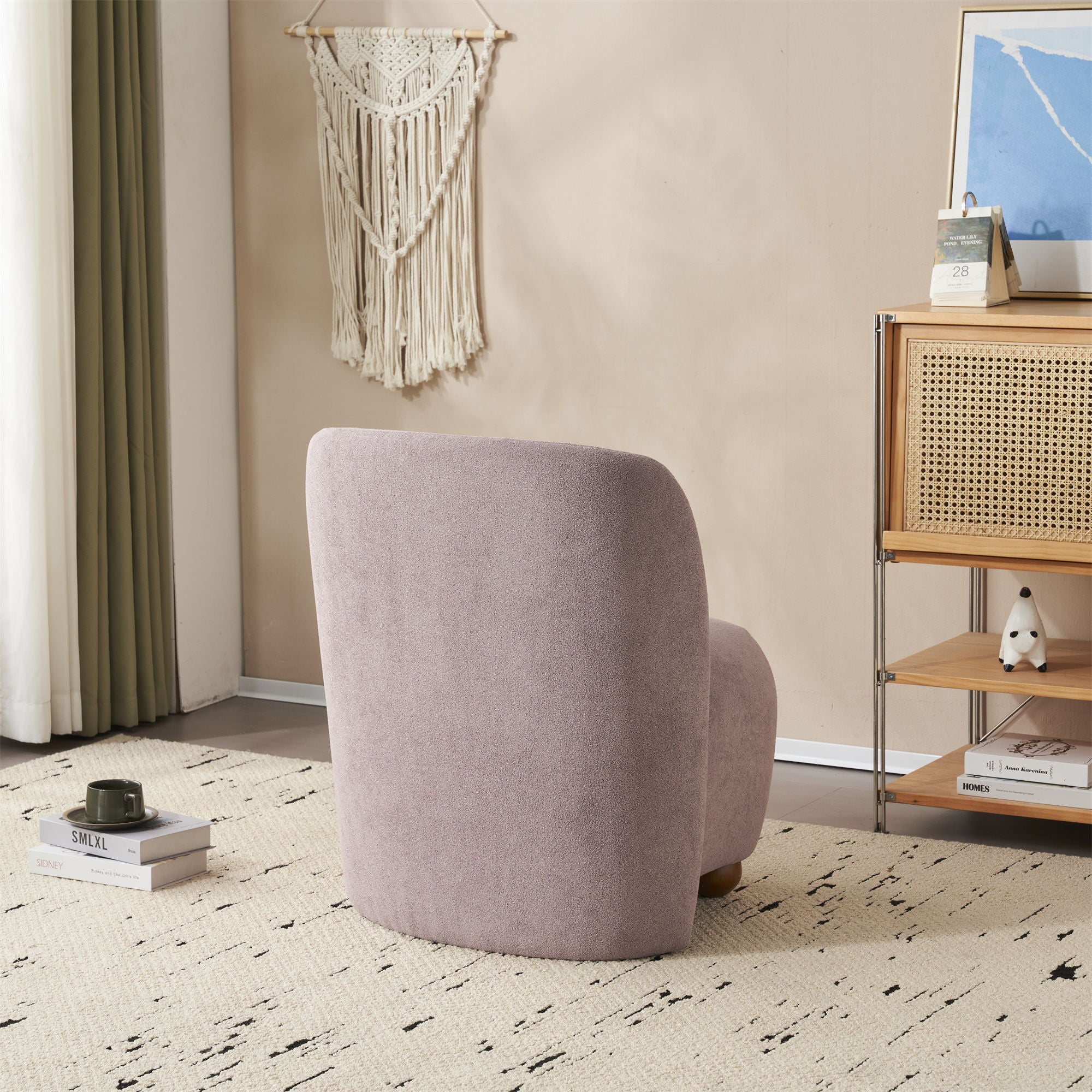 Modern Low Back Accent Upholstered Armless Living Room Chairs, Round Feet - Best Buy Furniture