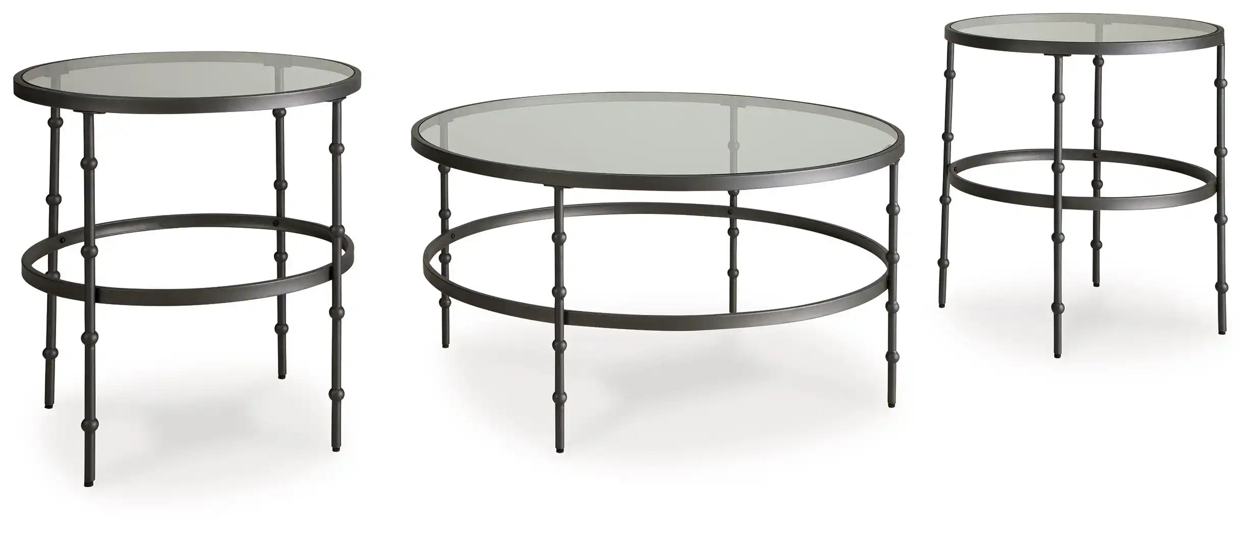 Kellyco - Occasional Table Set (Set of 3) - Gunmetal - Best Buy Furniture