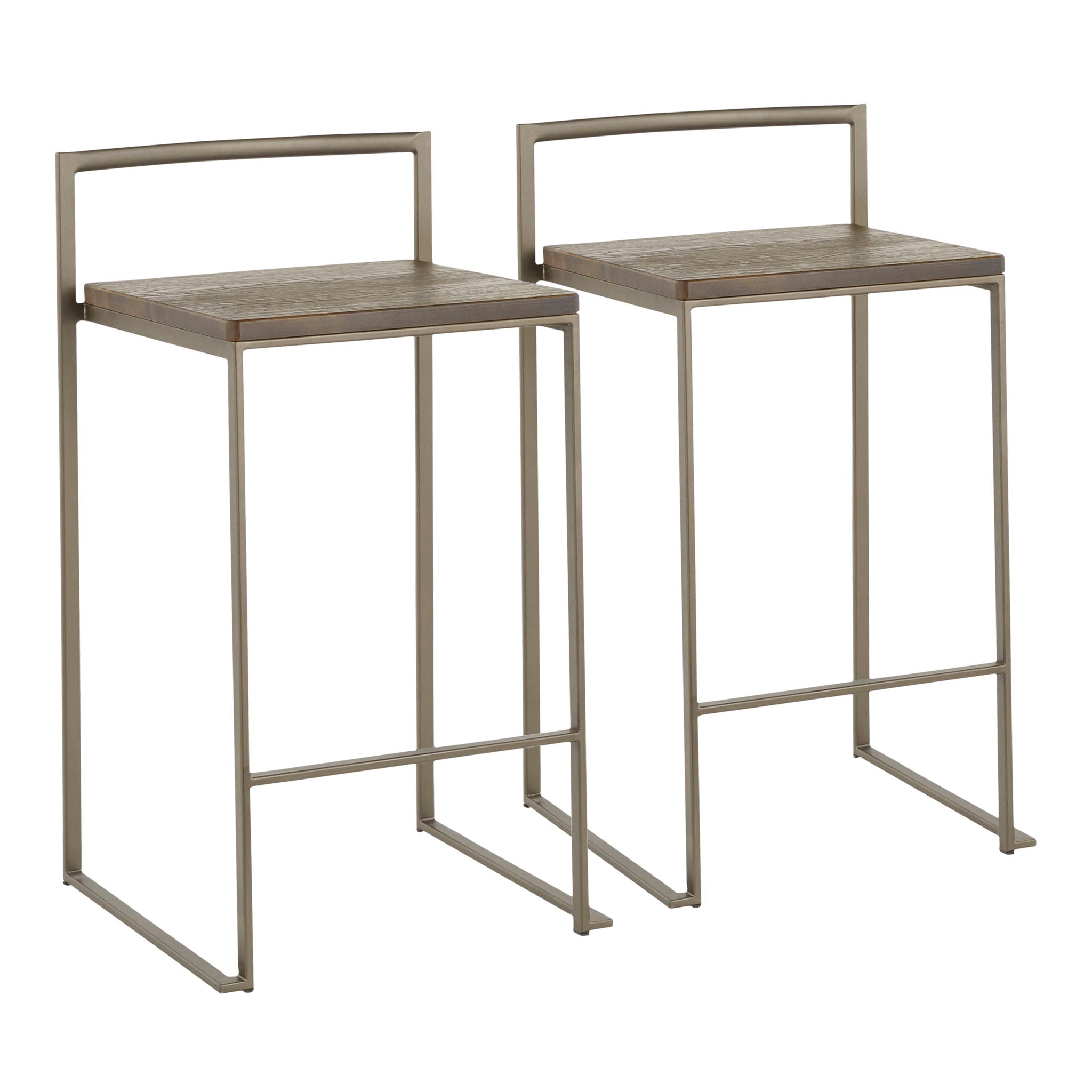 Fuji - Industrial Stackable Counter Stool Set - Best Buy Furniture