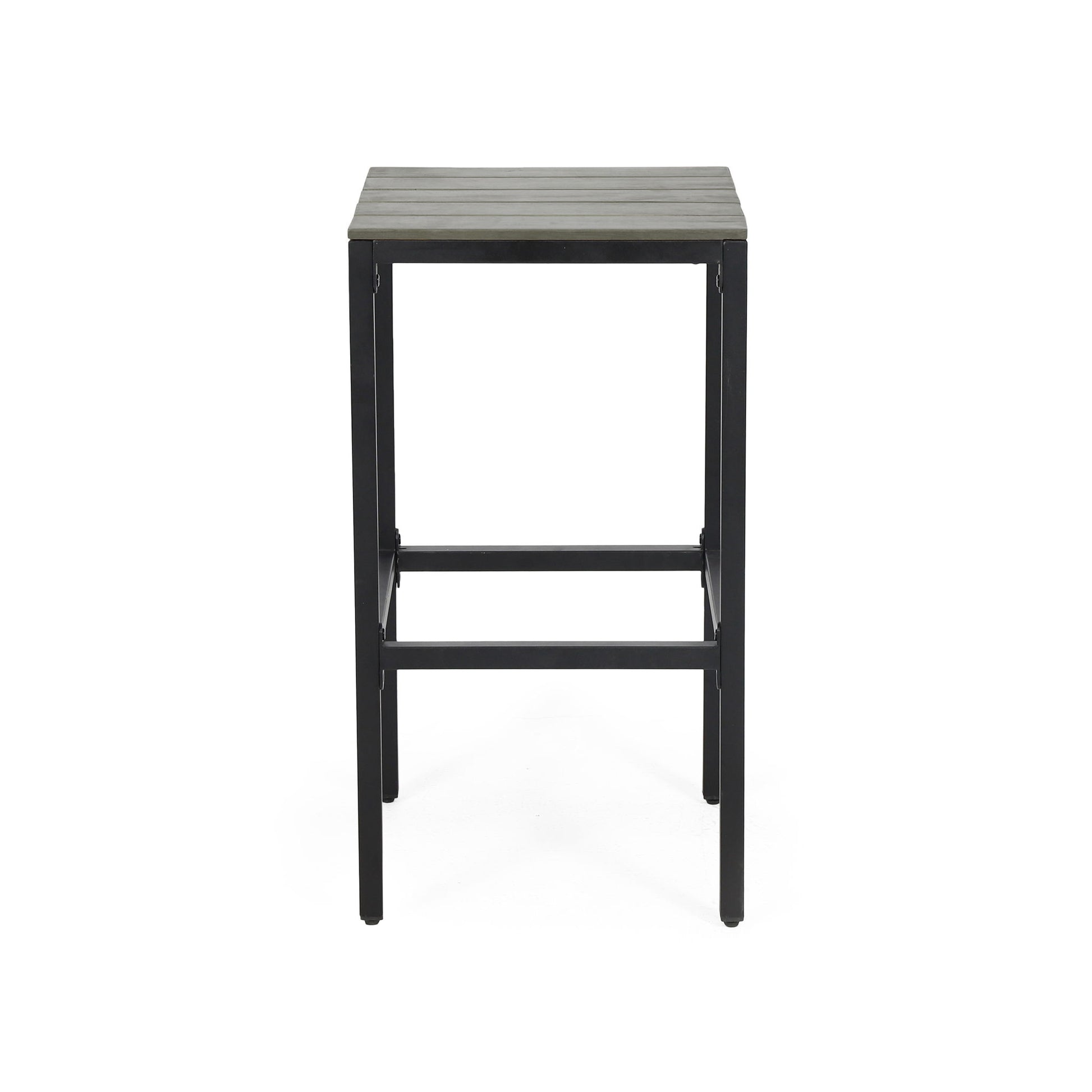 Outdoor Bar Stool With Slat Design And Metal Frame (Set of 2) - Best Buy Furniture