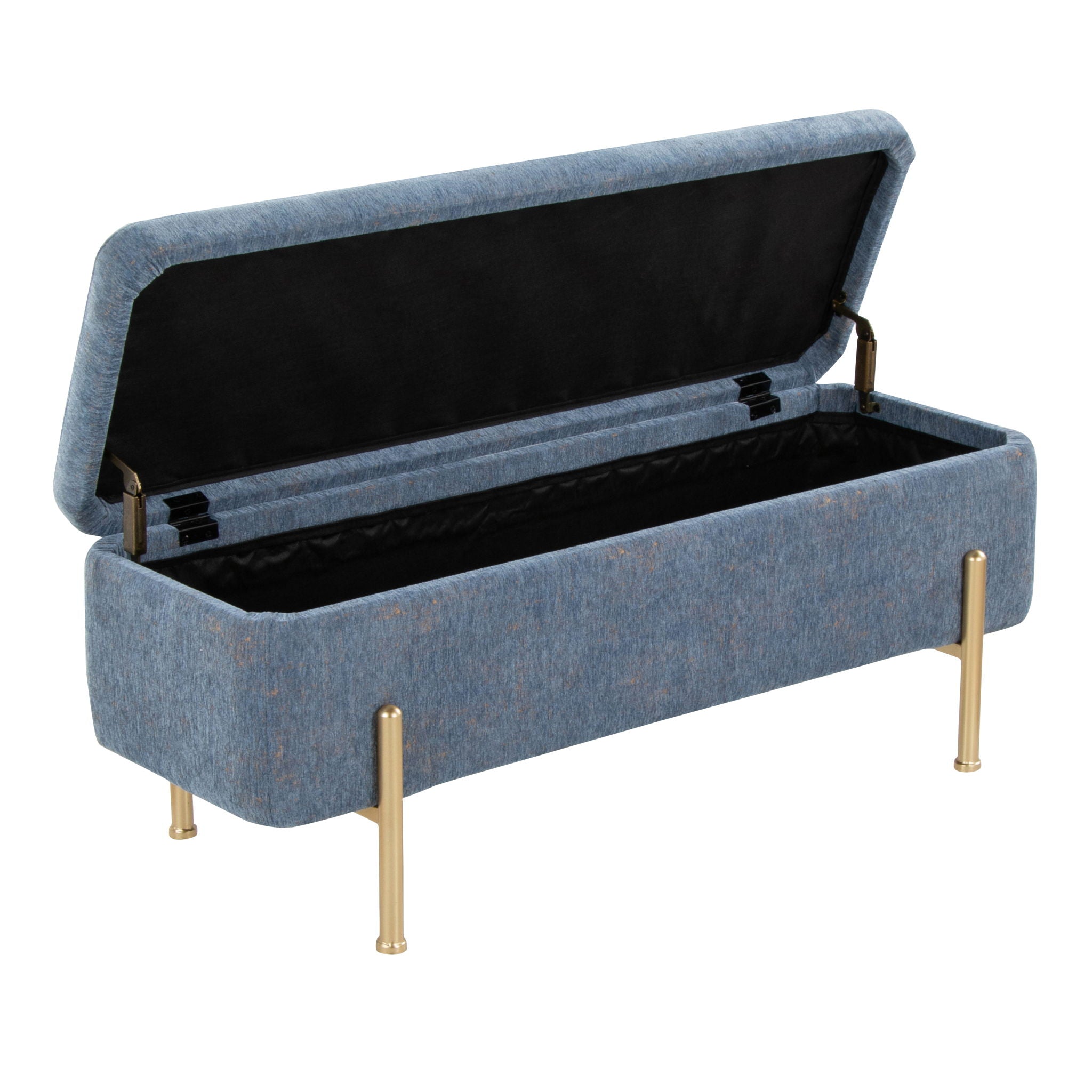 Daniella - Contemporary Bench - Gold / Blue - Best Buy Furniture