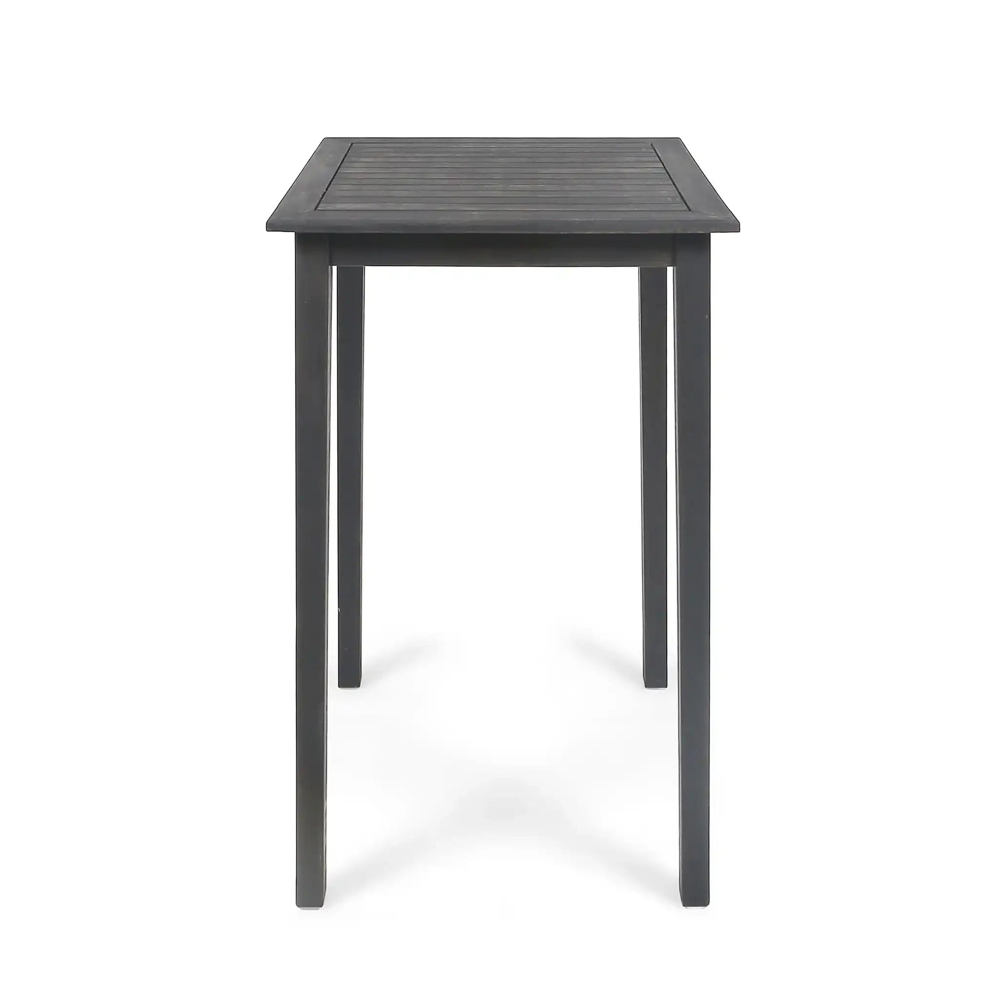Outdoor Minimalist Acacia Wood Square Bar Table - Best Buy Furniture