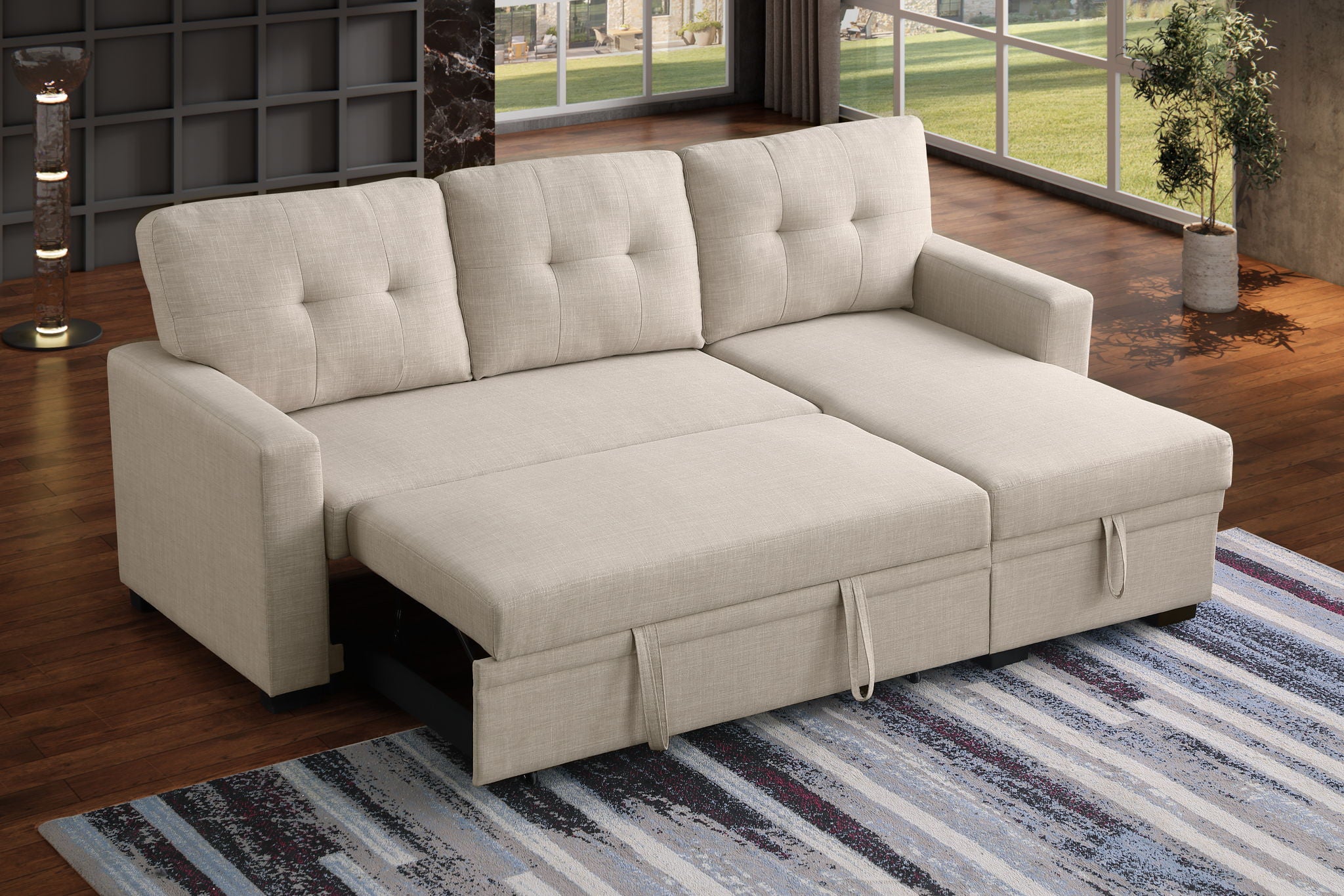 Elegant Storage Sofa - Beige - Best Buy Furniture