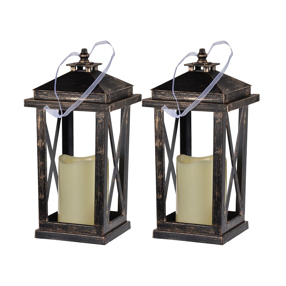 Menifee - Lantern With Led Candle (Set of 2) - Best Buy Furniture
