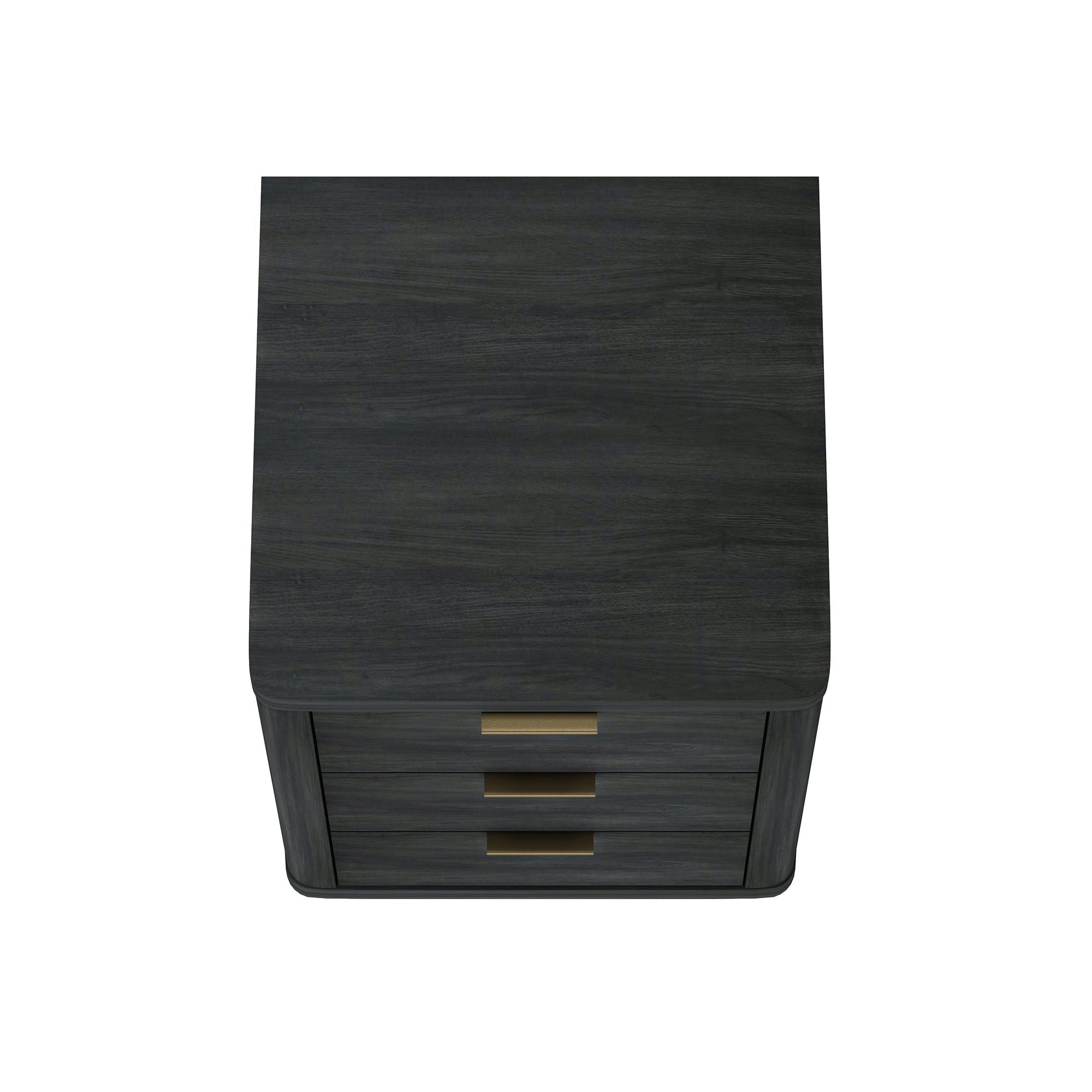 Evelyn - Nightstand With 3 Drawers, Smooth Rounded Edges