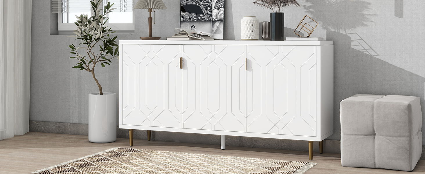 Modern TV Stand With 3 Doors And Adjustable Shelves - Best Buy Furniture