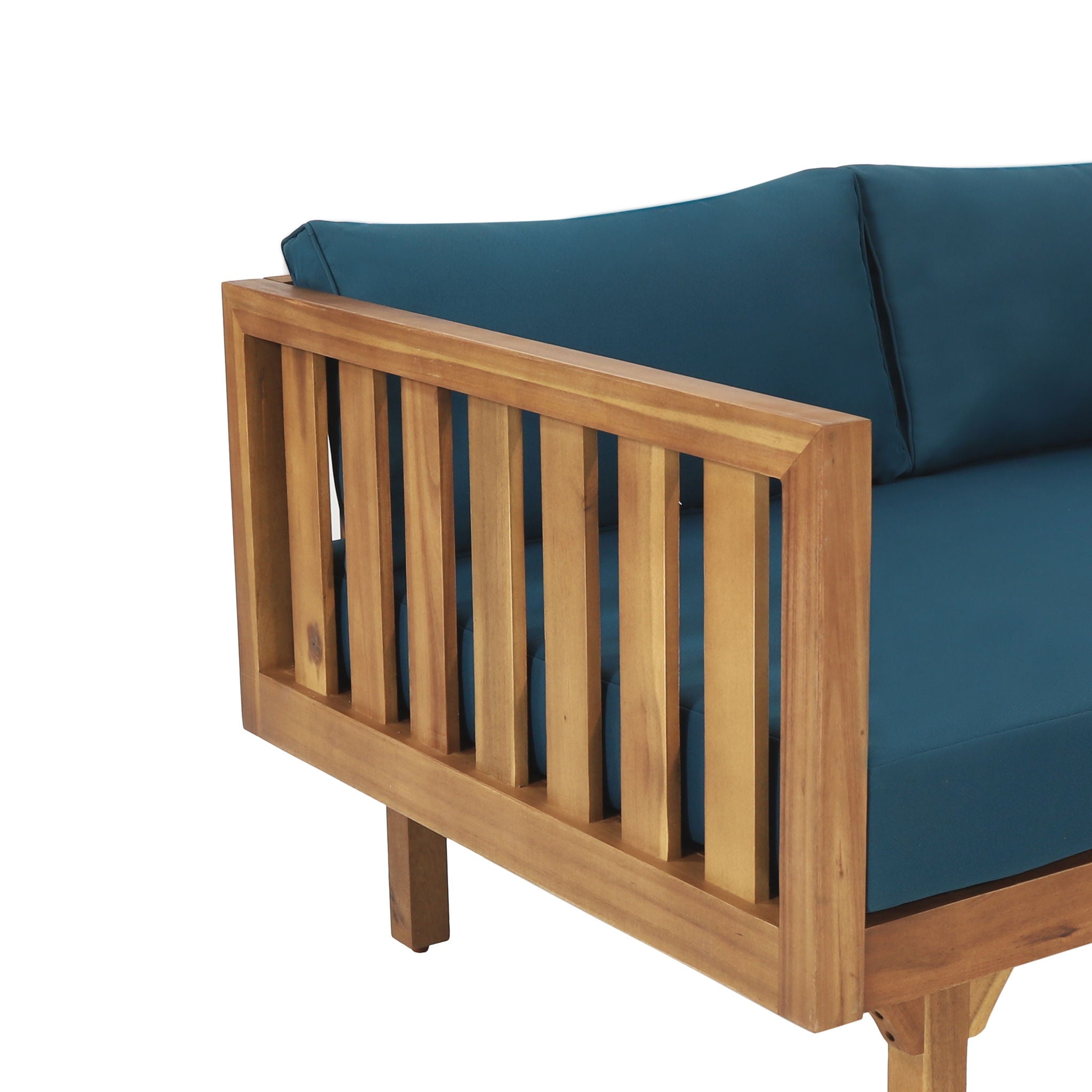 Claremont - 3 Seater Daybed Teak Acacia Wood Water Resistant Cushions - Best Buy Furniture