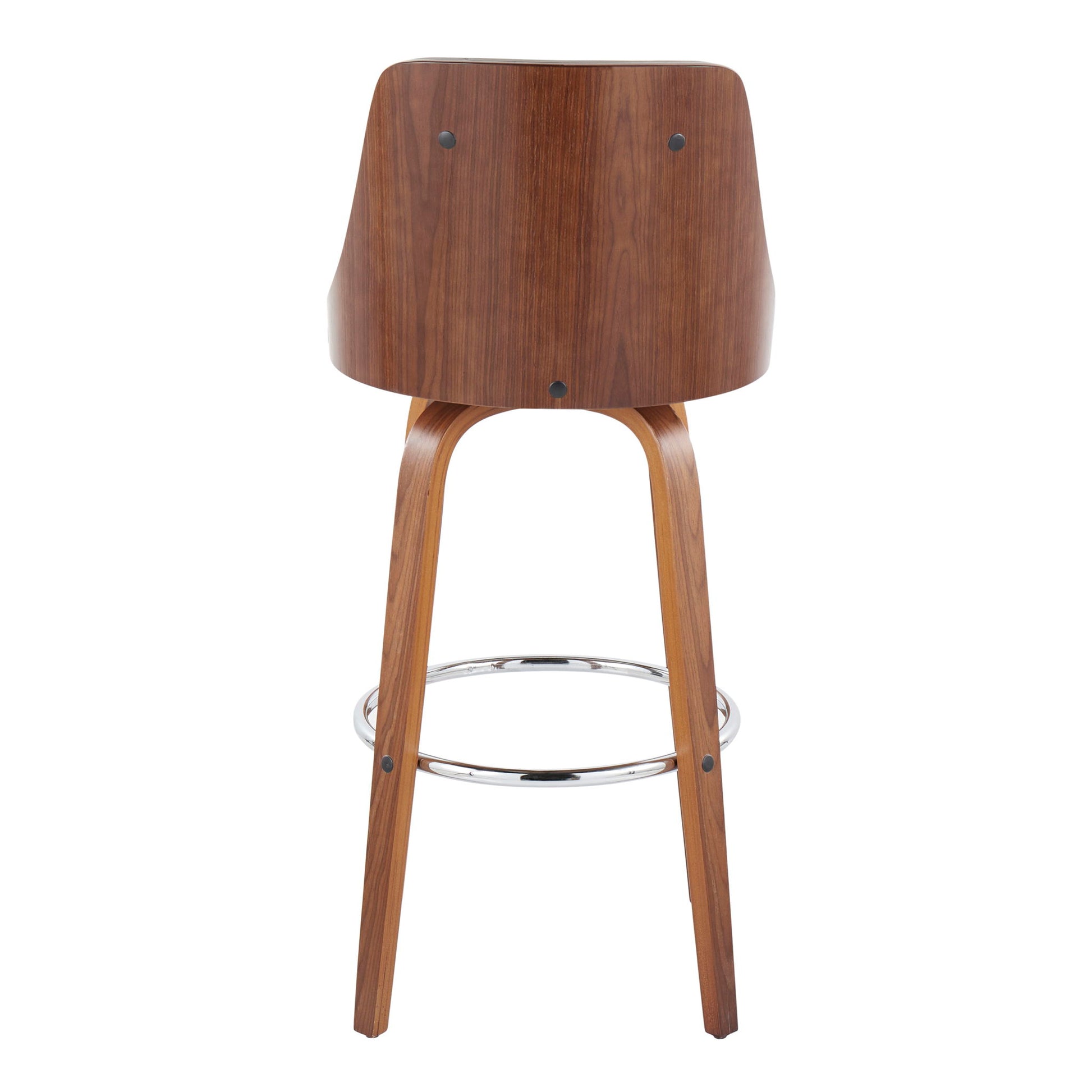 Gianna - Mid Century Modern Fixed Height Barstool With Swivel With Round Footrest (Set of 2) - Best Buy Furniture
