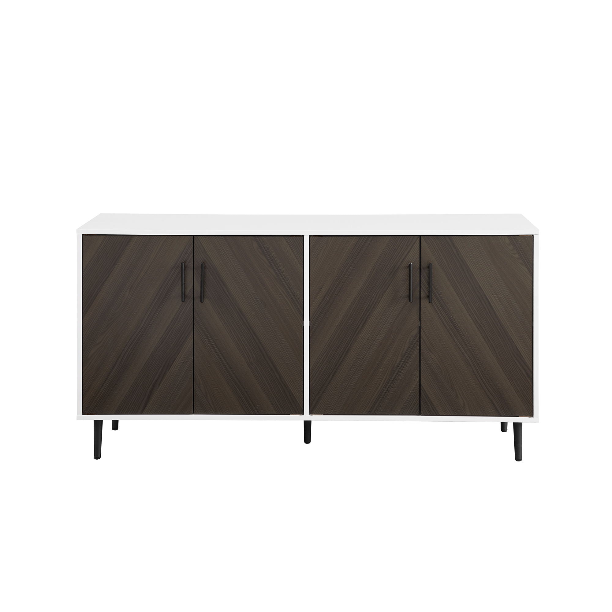 Mid-Century Modern Faux Bookmatch Door Buffet - Best Buy Furniture