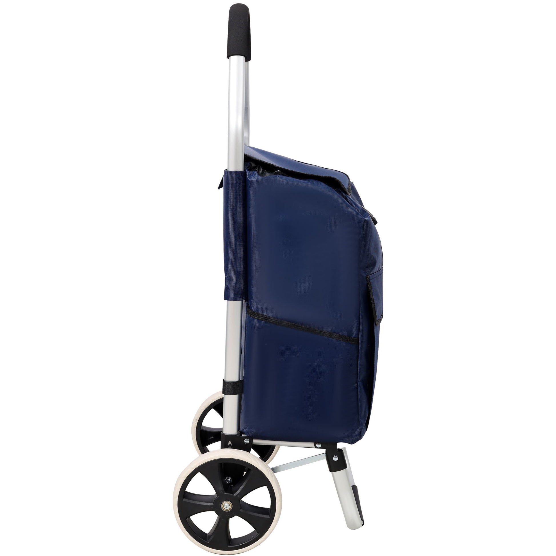 Foldable Shopping Trolley With Wheels And Waterproof Bag - Blue - Best Buy Furniture