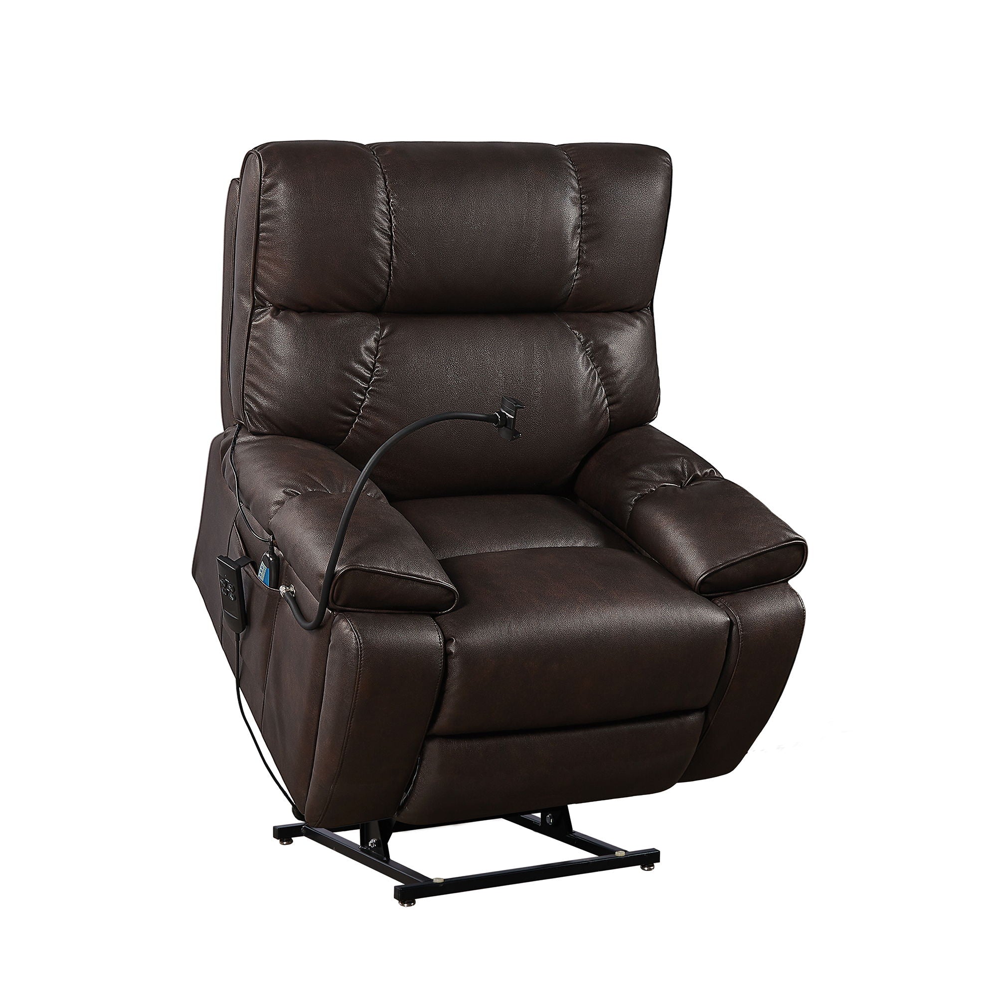Recliner Chair With Phone Holder, Electric Power Lift Recliner Chair With 2 Motors Massage And Heat For Elderly, 3 Positions, 2 Side Pockets, Cup Holders - Best Buy Furniture