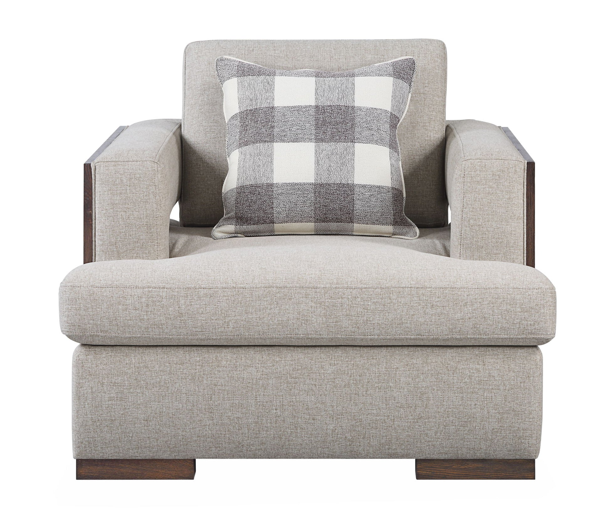 Niamey - 3 Piece Living Room Set With Toss Pillows - Walnut - Best Buy Furniture