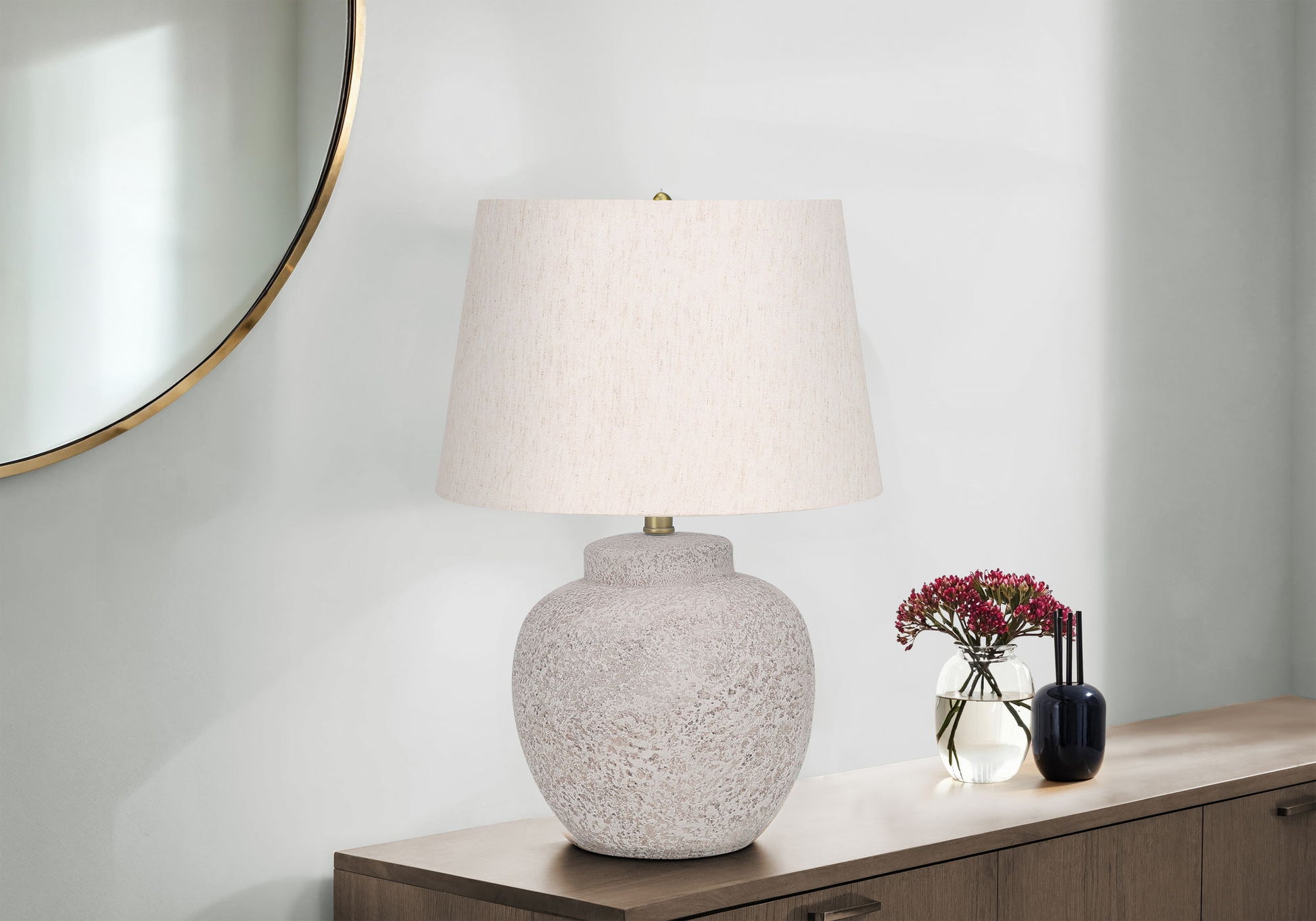Lighting, Table Lamp, Concrete, Modern - Cream - Best Buy Furniture