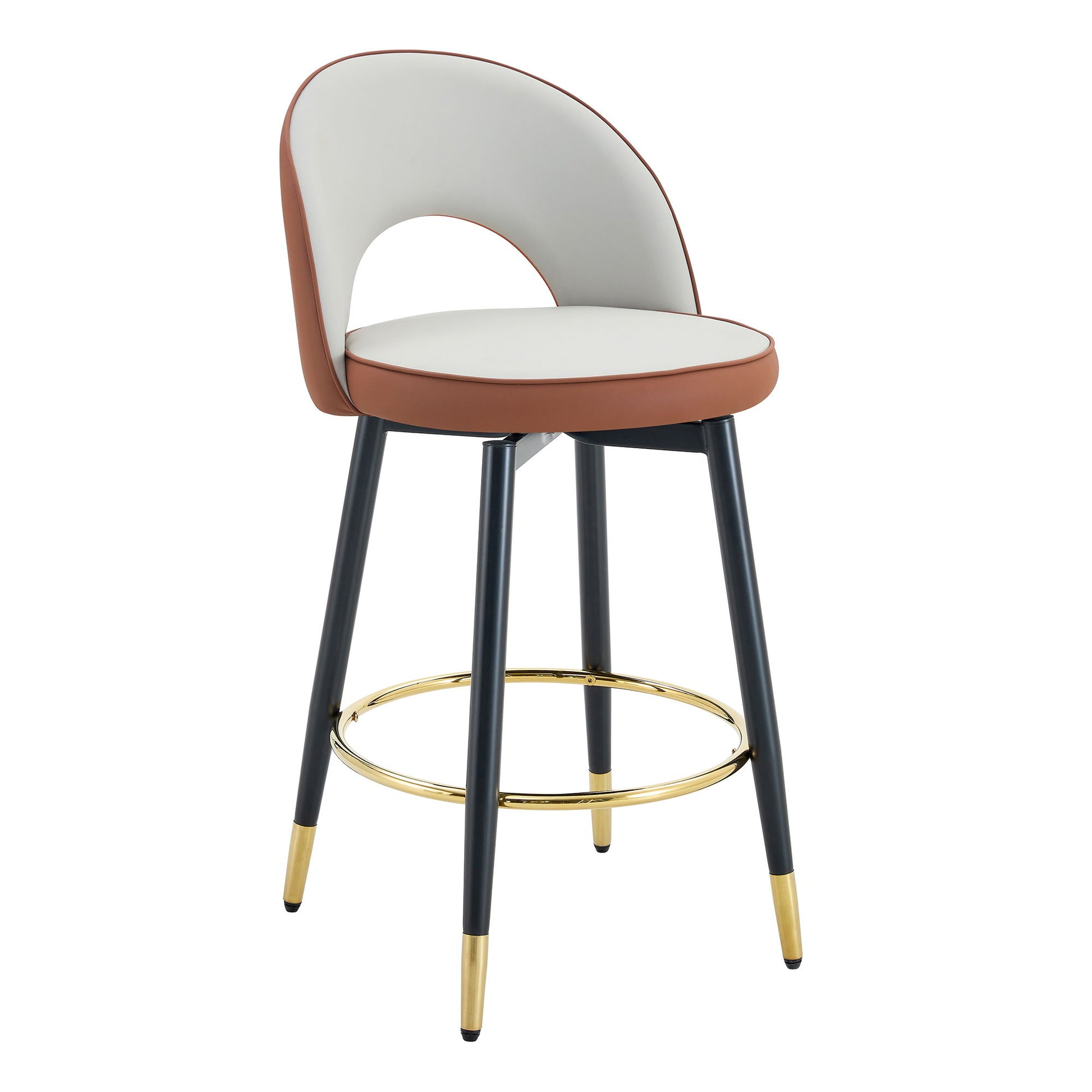 Upholstered Rotatable Bar Chair With Metal Legs For Dining Room - Best Buy Furniture
