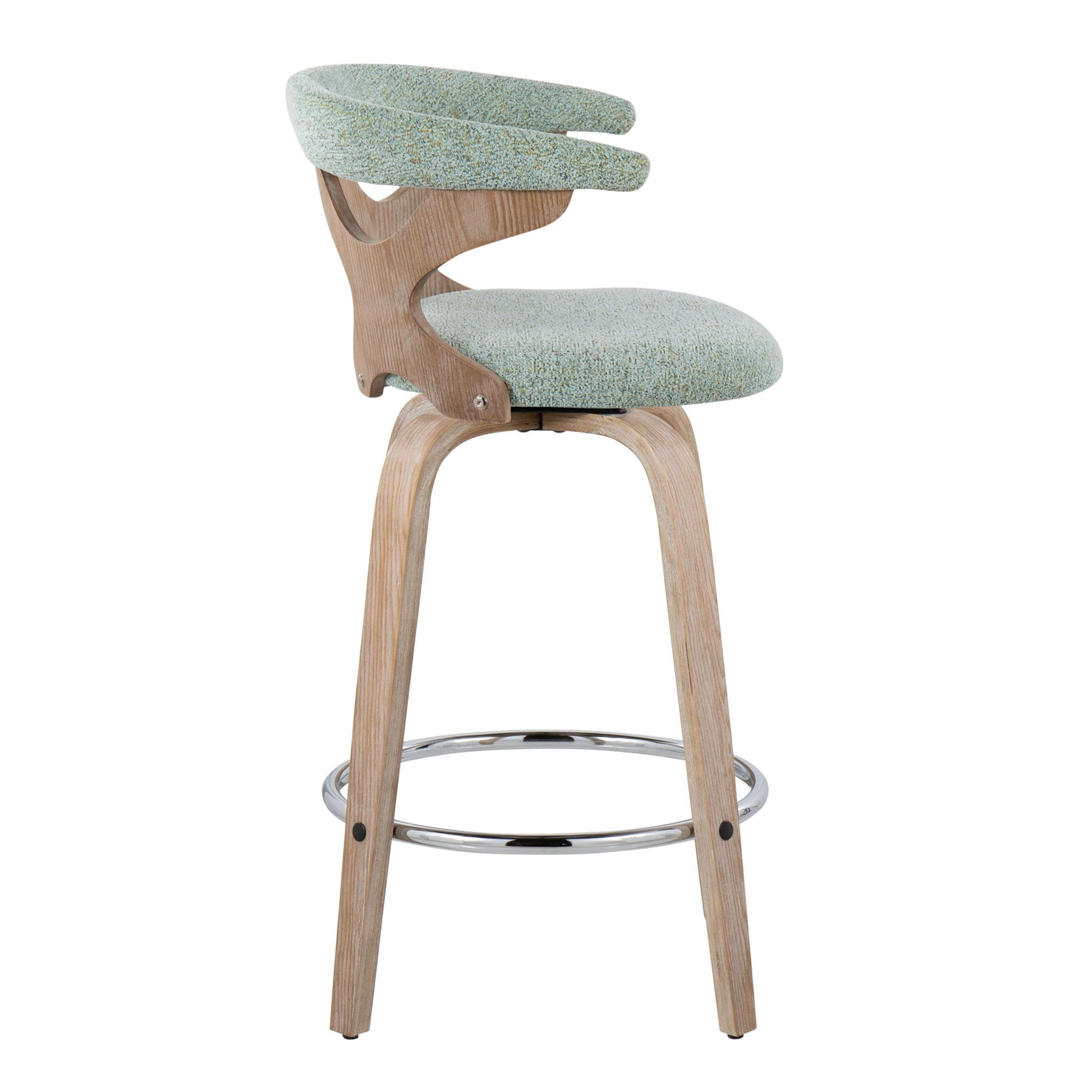 Gardenia - Mid Century Modern Fixed Height Counter Stool With Swivel (Set of 2) - Best Buy Furniture
