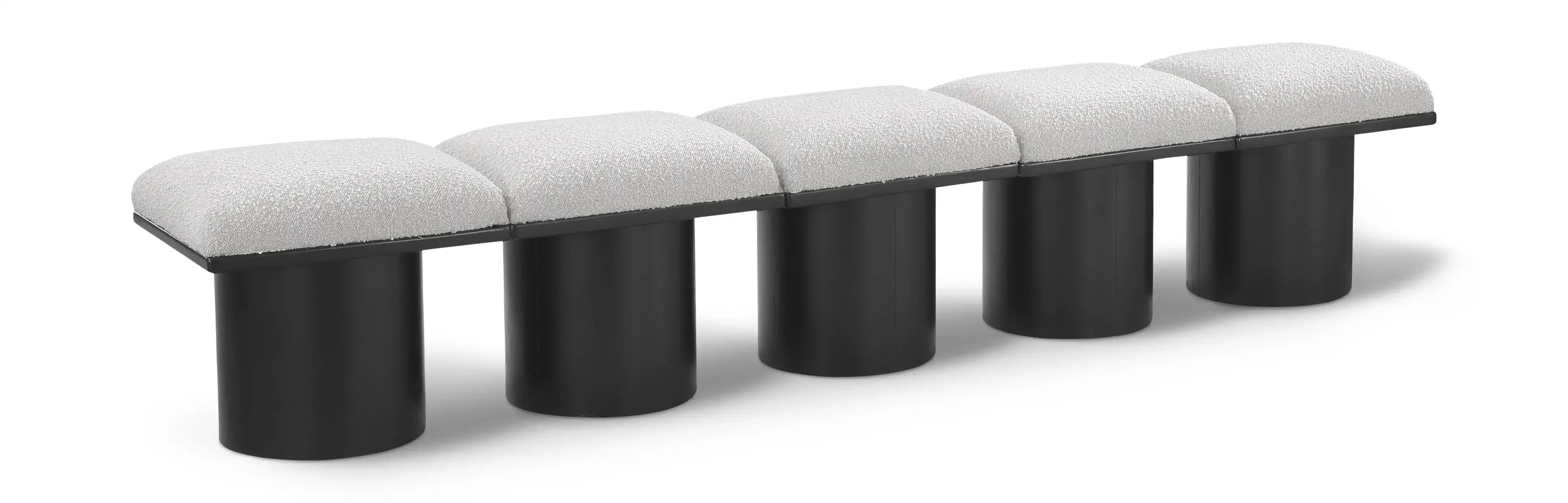 Pavilion - 5 Piece Modular Bench With Black Base - Best Buy Furniture