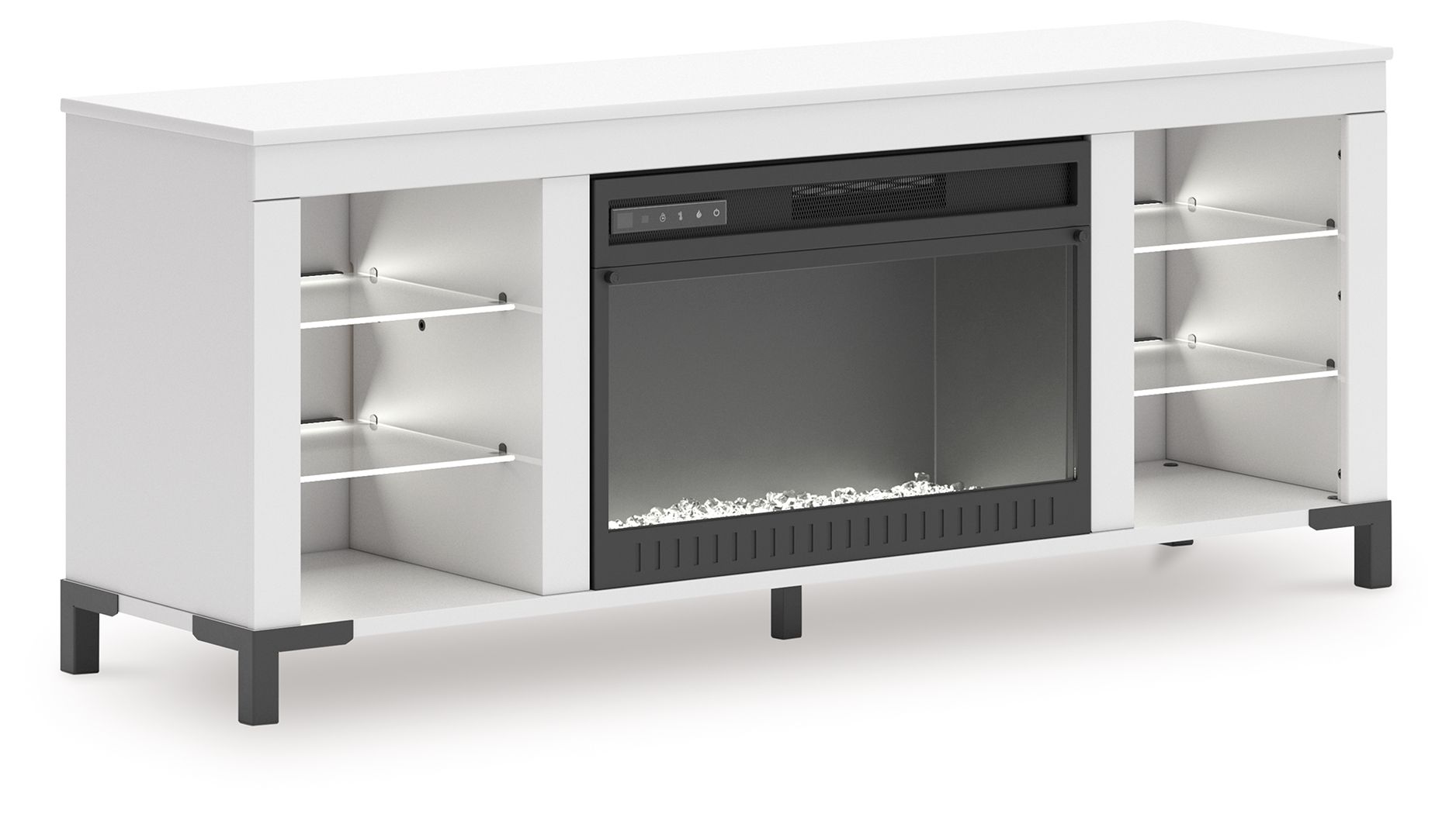 Brollevi - TV Stand With Fireplace - White - Best Buy Furniture