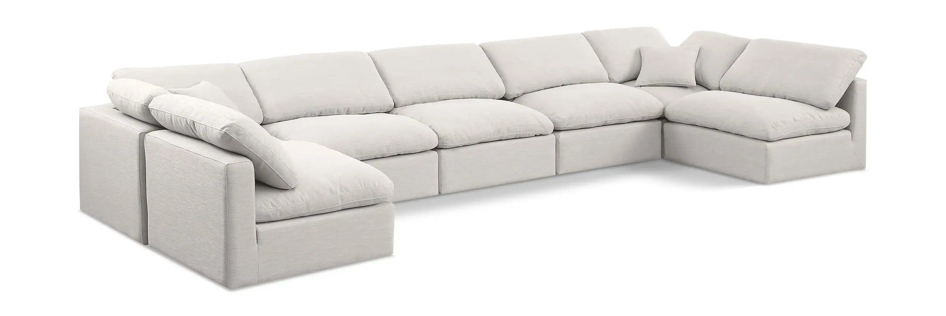 Indulge - Linen 7 Piece Modular U-Shaped Sectional - Best Buy Furniture