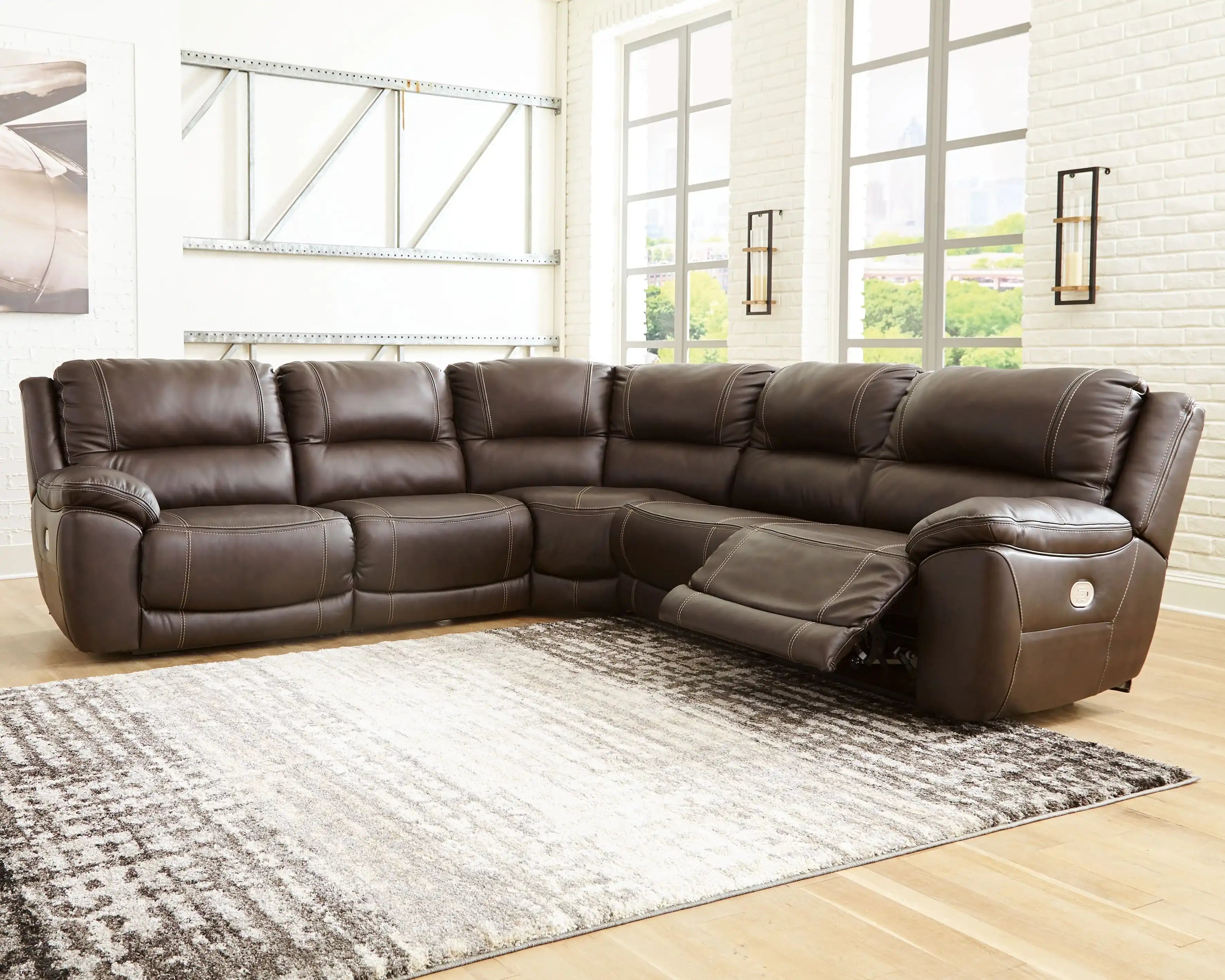 Dunleith - Power Reclining Sectional - Best Buy Furniture