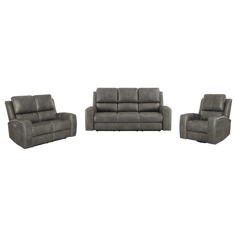 Brickston - Triple Power Reclining Sofa Set - Best Buy Furniture