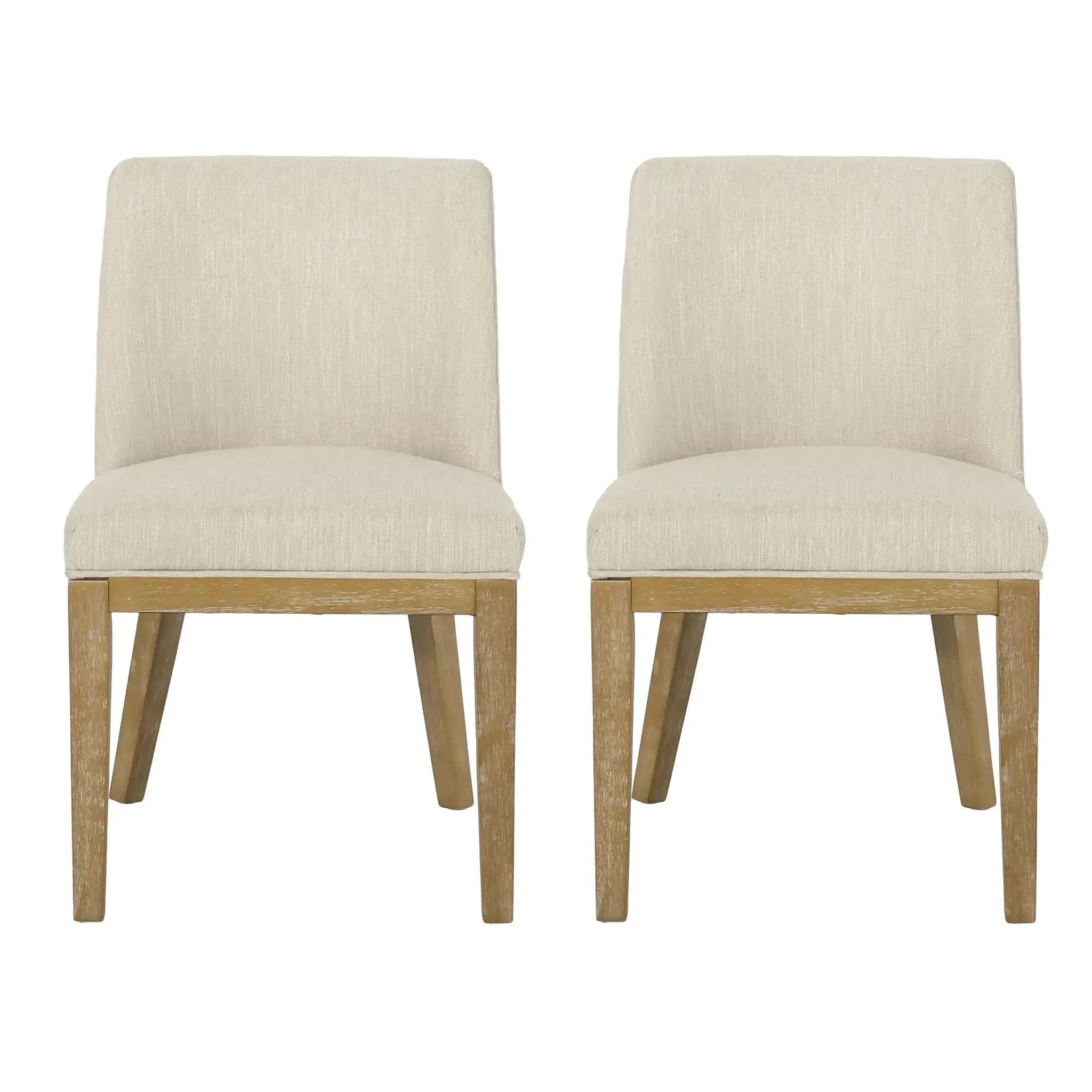 Modern Dining Chair With Durable Fabric Upholstery And Sturdy Wooden Frame (Set of 2) - Best Buy Furniture