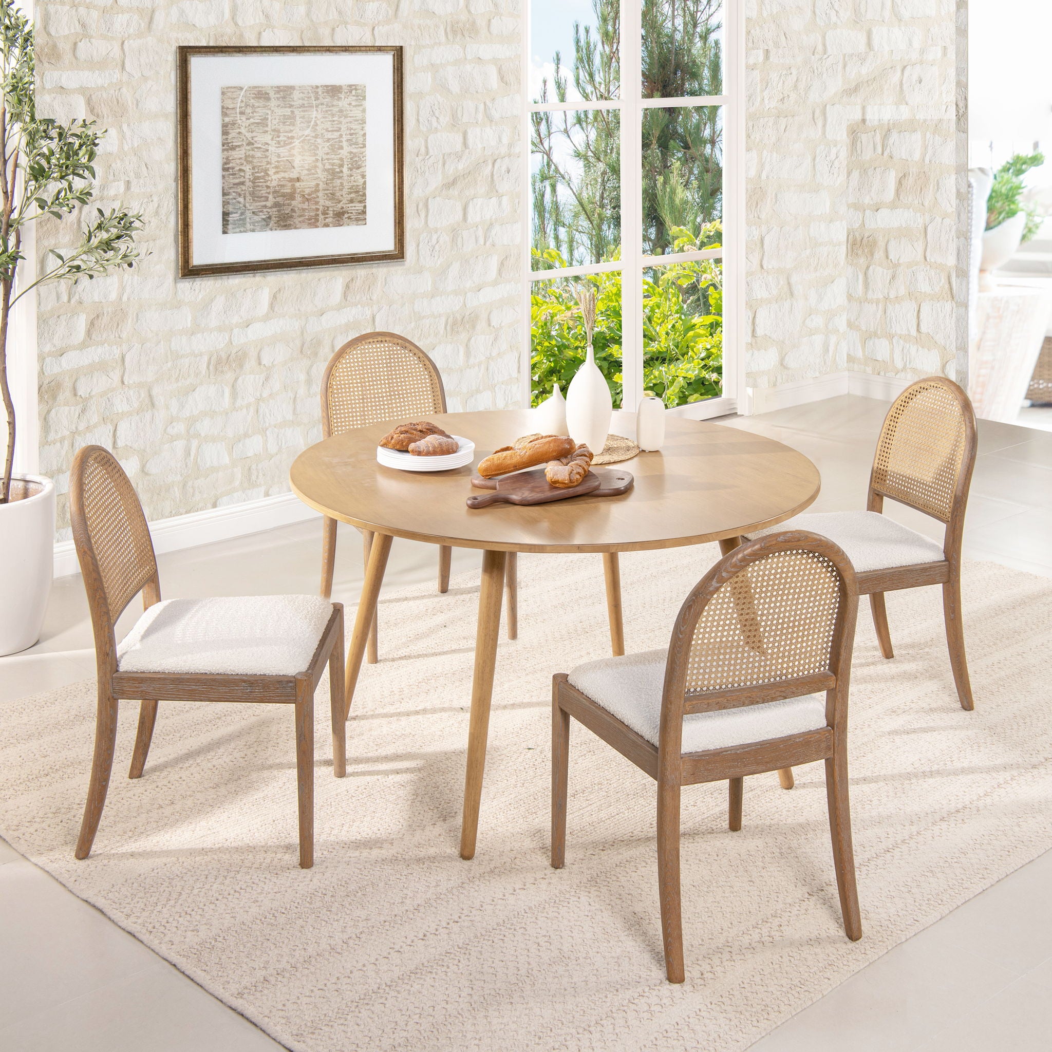 Panama - Curved Cane Side Dining Chair (Set of 2) - Best Buy Furniture