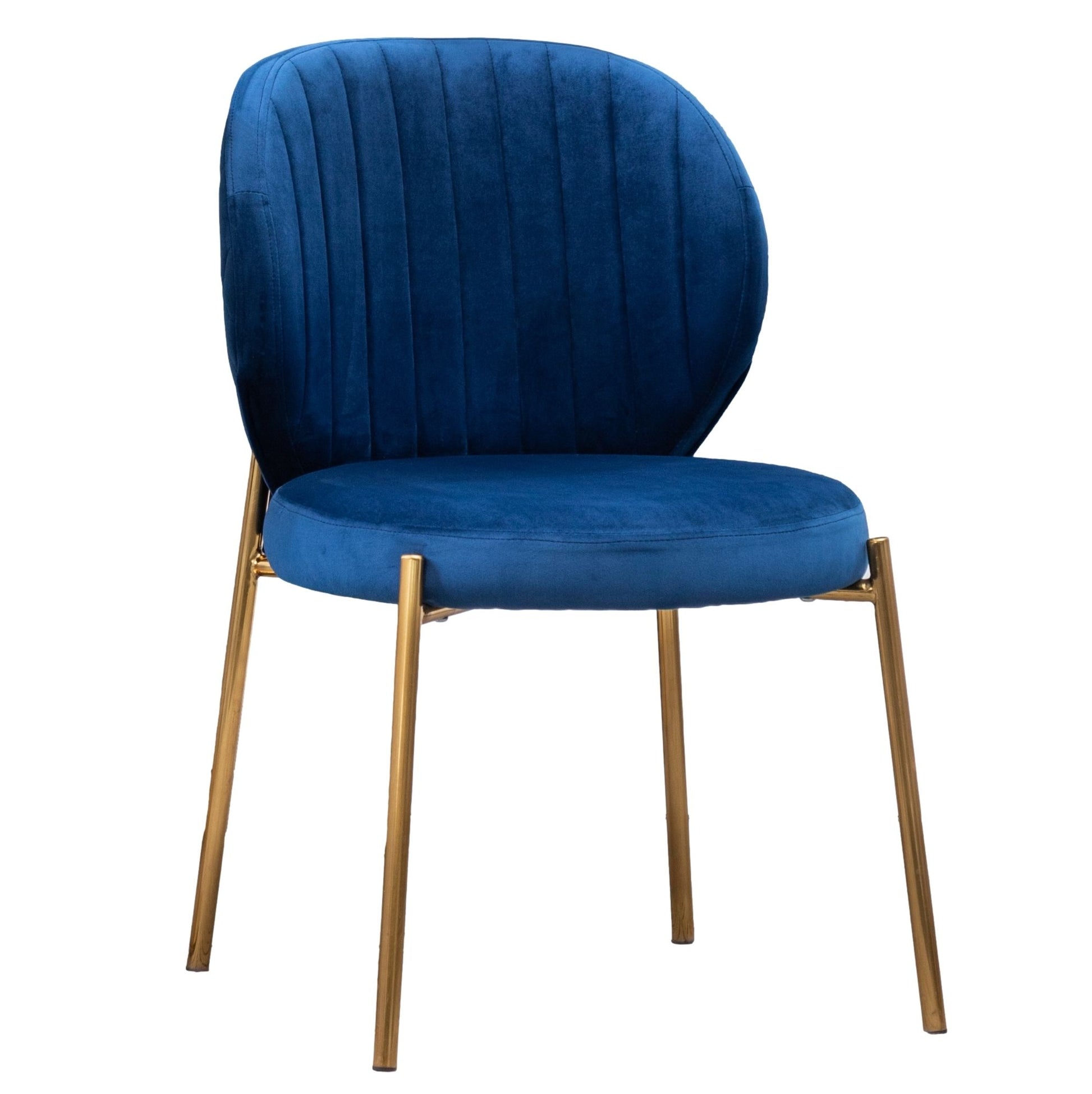 Amoa - Contemporary Velvet Upholstery Dining Chair - Blue - Best Buy Furniture