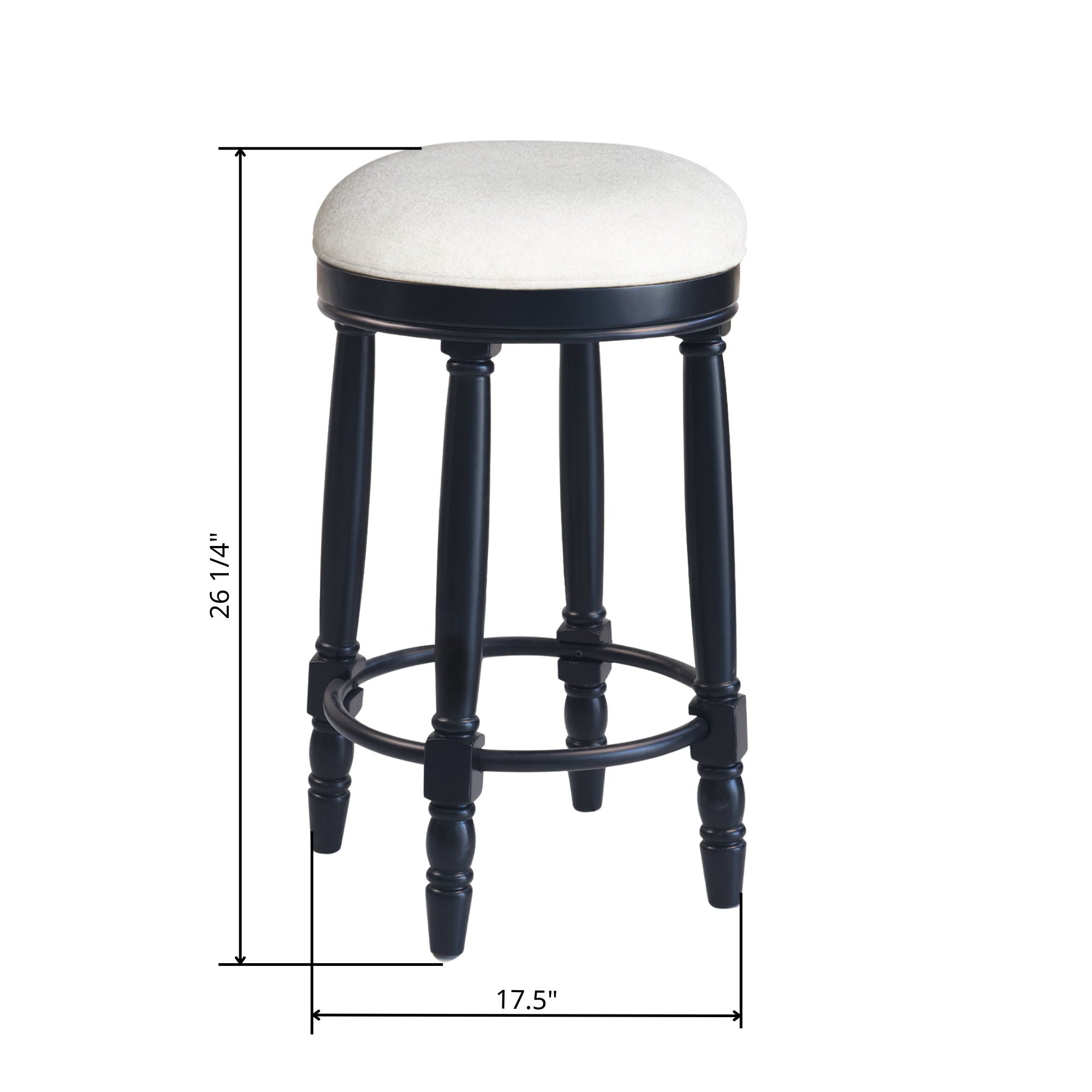 360° Swivel Wooden Barstools With Upholstered Seat, Counter Height (Set of 2) - Best Buy Furniture