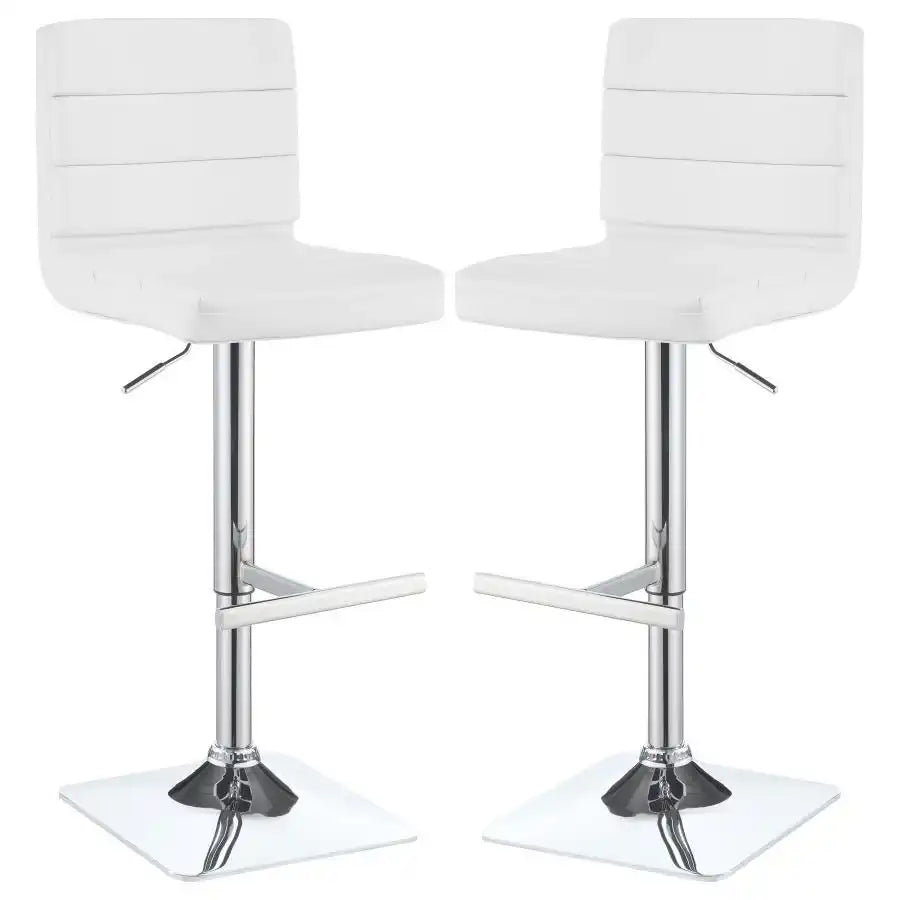 Bianca - Square Upholstered Adjustable Bar Stools (Set of 2) - Best Buy Furniture