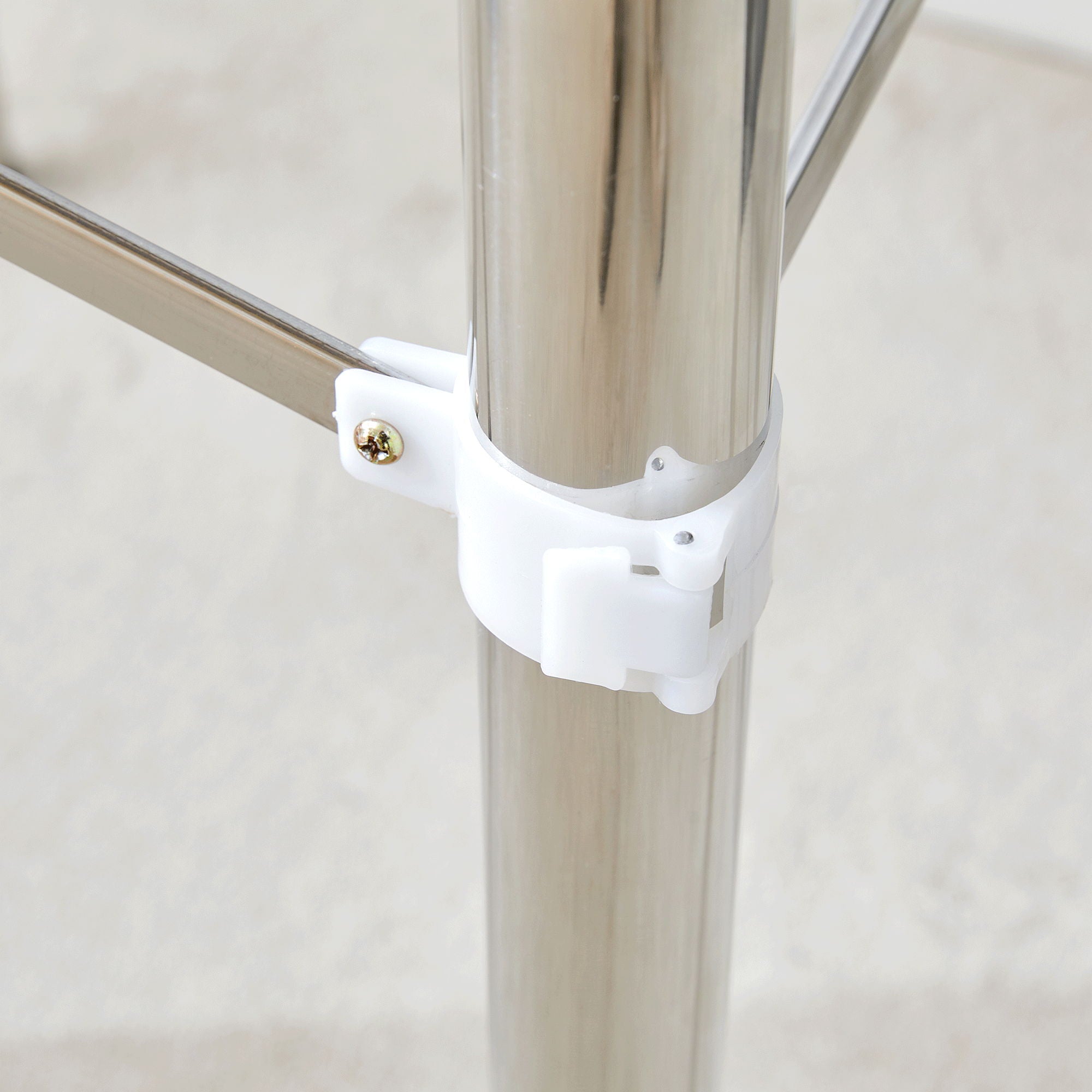 Simple Silver Stainless Steel Folding Table Frame Multifunctional Space Saving Design.Separate Folding Table Legs That Can Be Paired With Various Sizes And Styles Of Tabletops - Silver - Best Buy Furniture