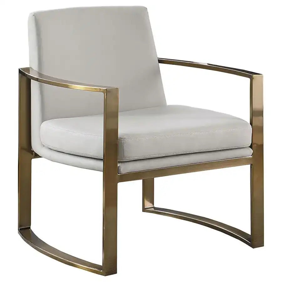 Cory - Upholstered Arched Arm Accent Chair - Cream - Best Buy Furniture