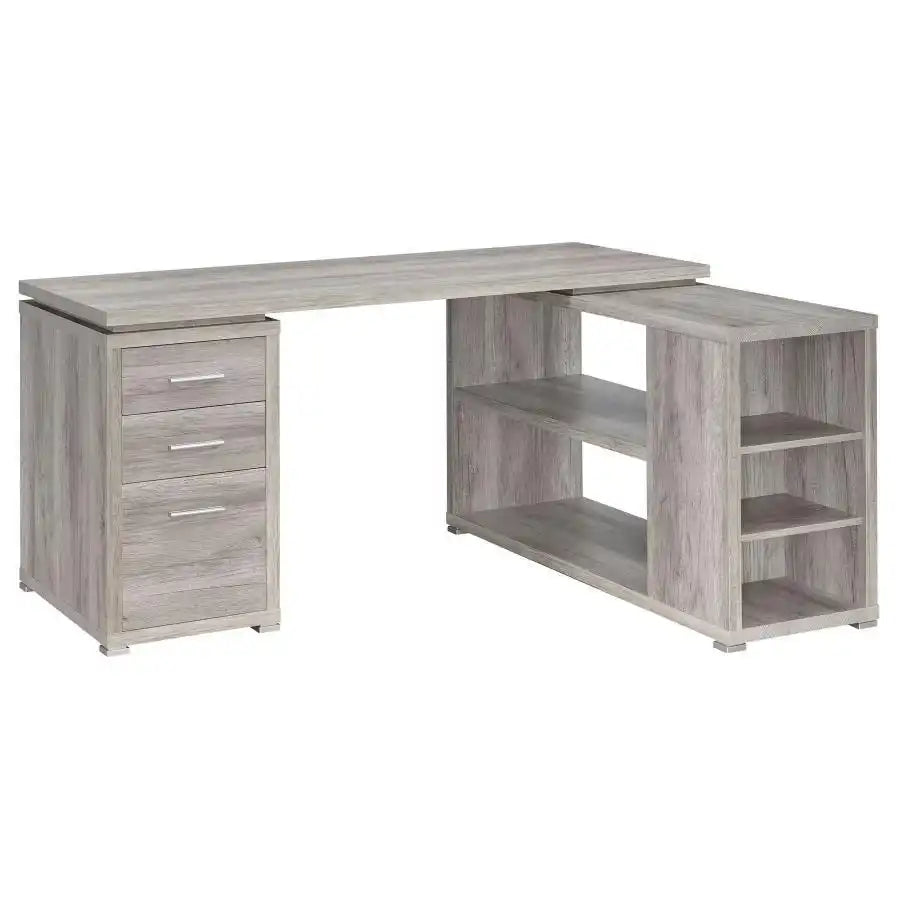Yvette - 3-Drawer L-Shape Computer Desk - Best Buy Furniture