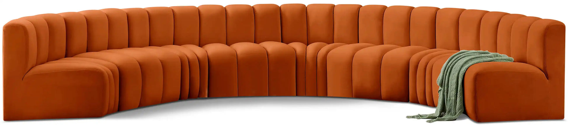 Arc - Velvet 8 Piece U-Shaped Modular Sofa - Best Buy Furniture