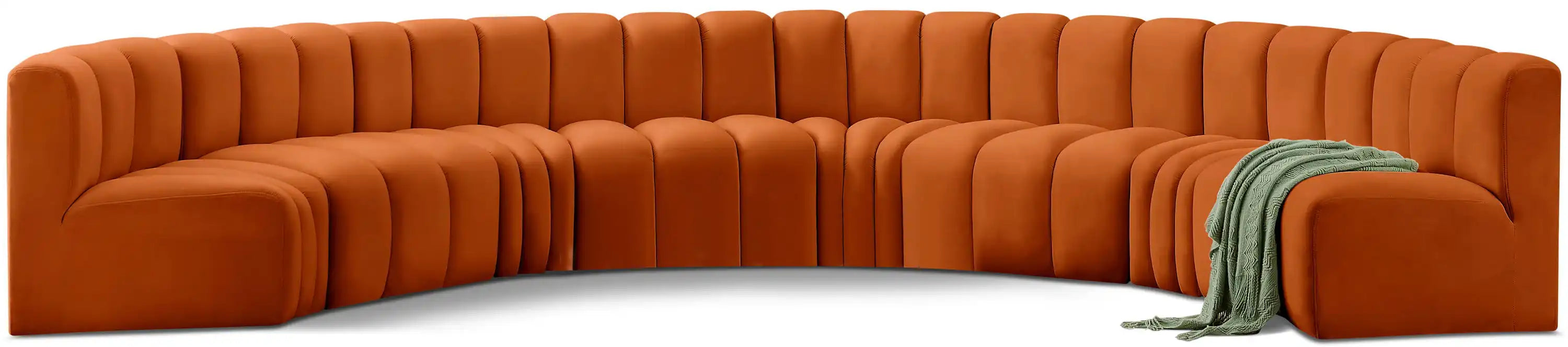 Arc - Velvet 8 Piece U-Shaped Modular Sofa - Best Buy Furniture