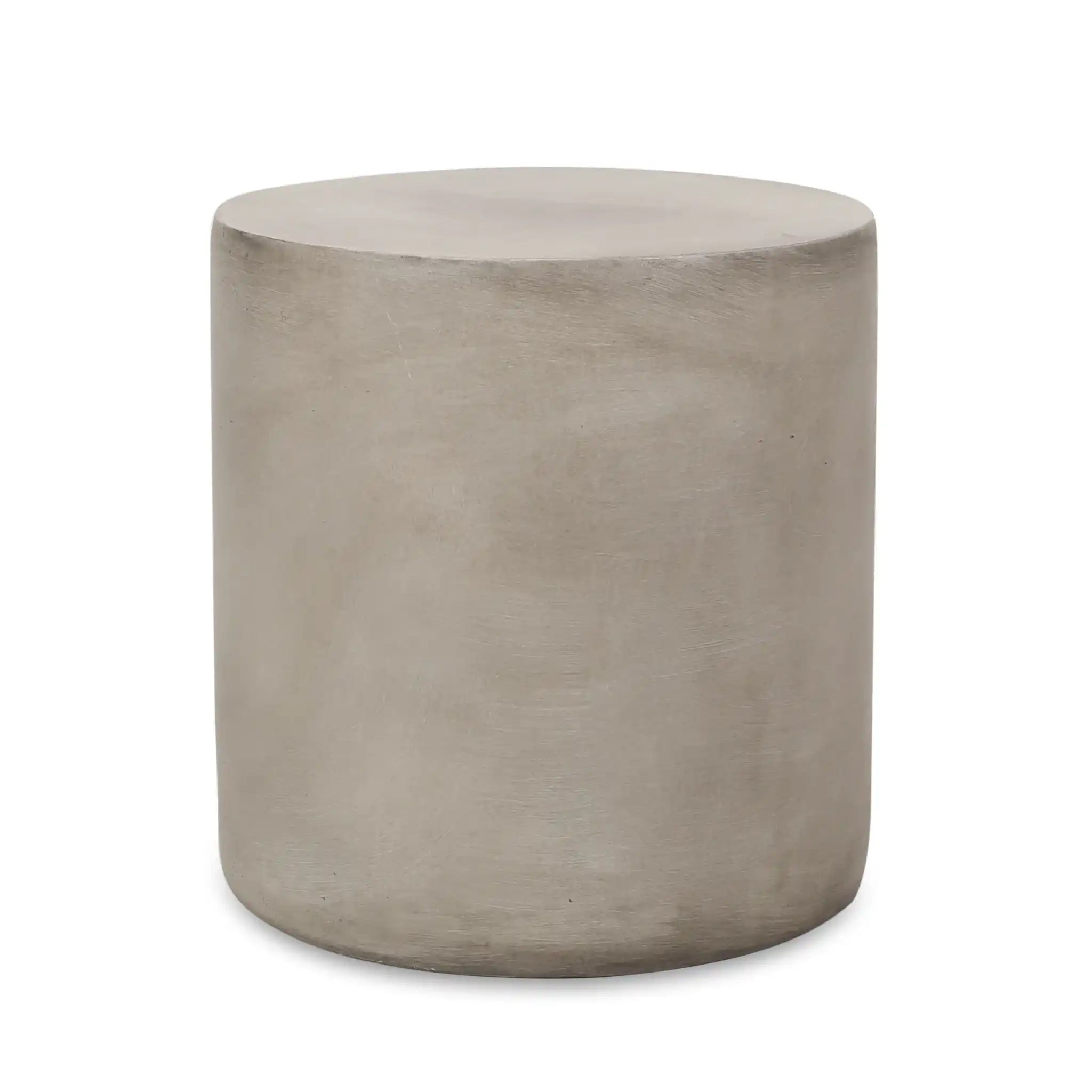 Cylindrical Design, Outdoor Lightweight Concrete Side Table - Best Buy Furniture