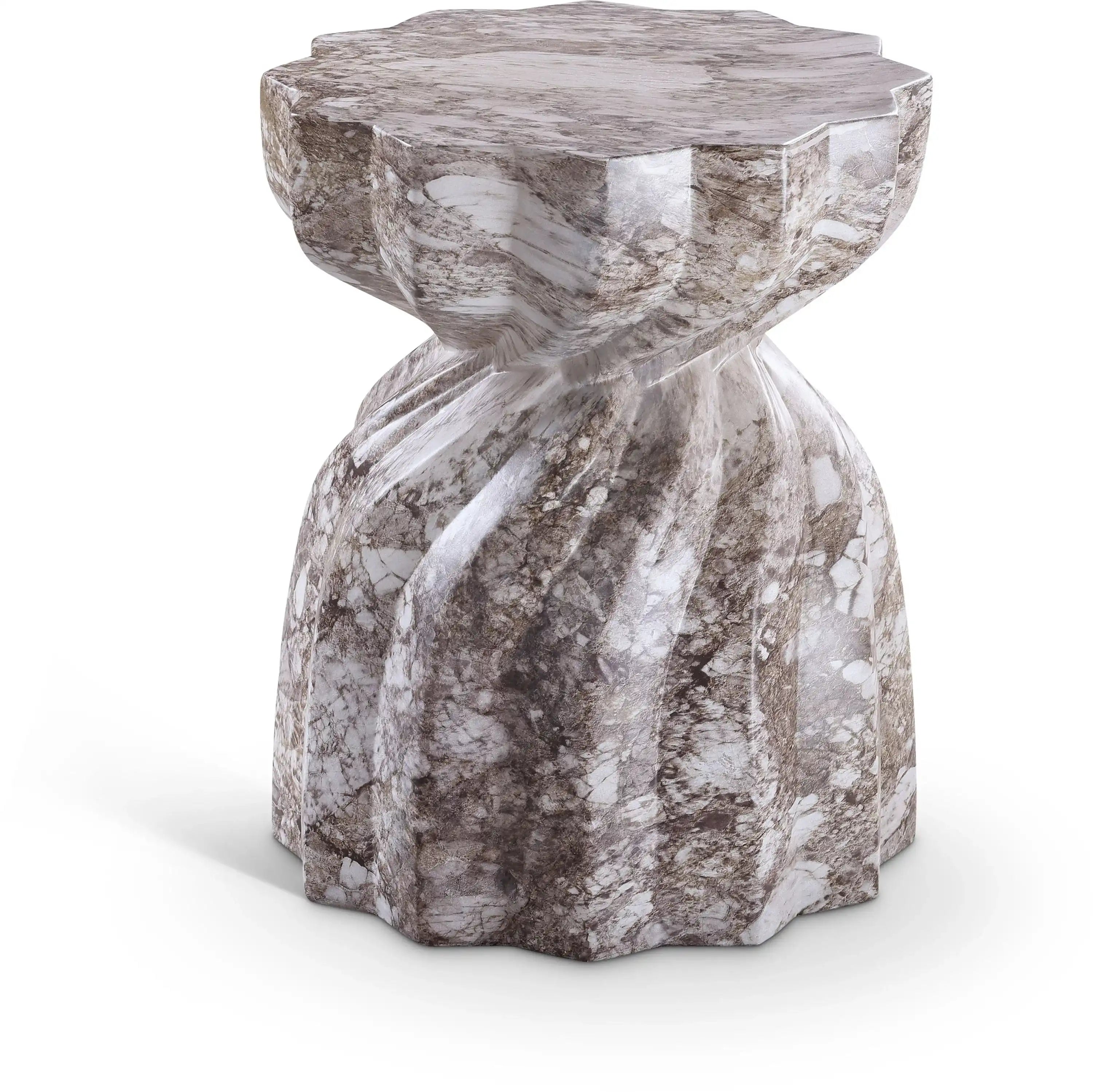 Caserta - Marble Finish Concrete End Table - Best Buy Furniture