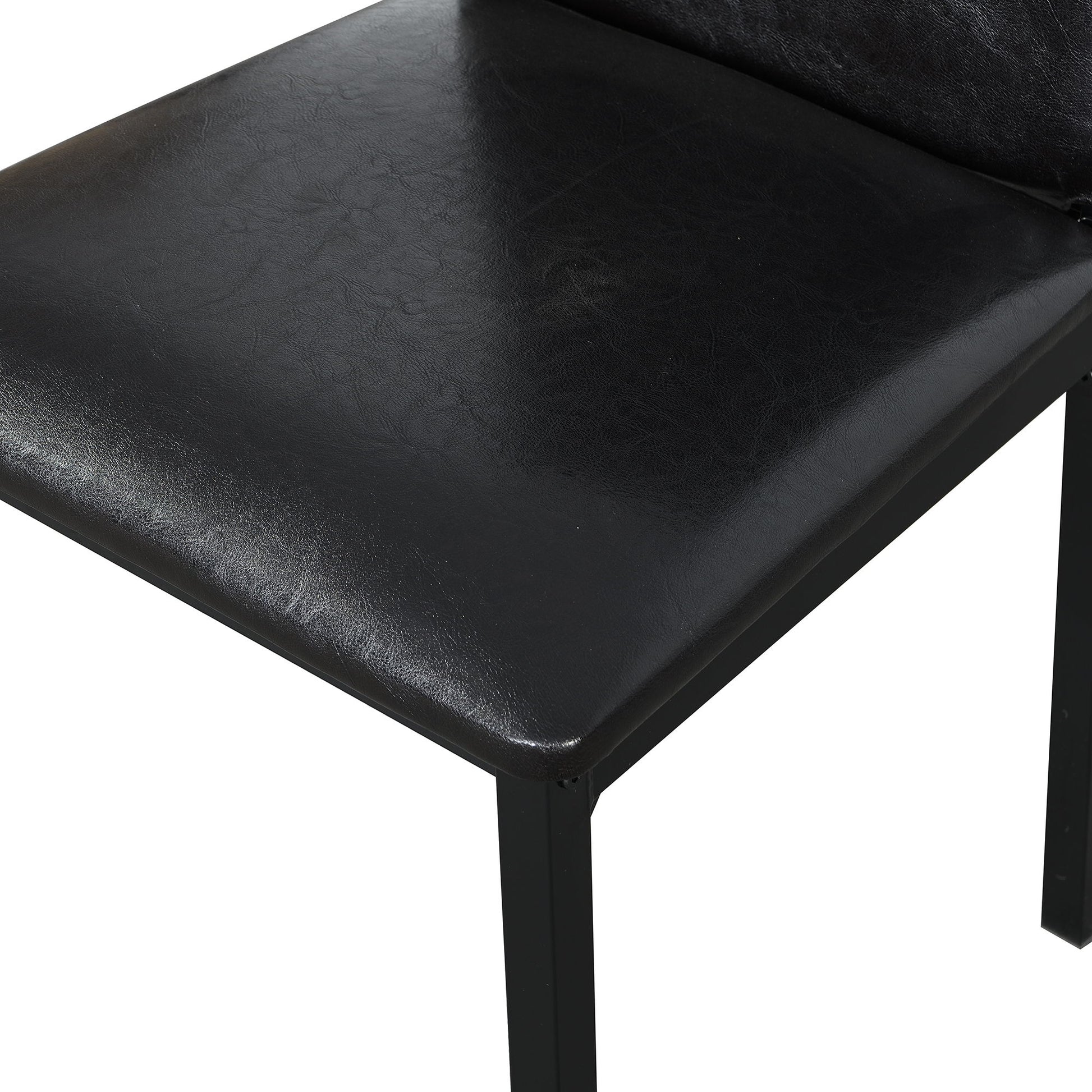 5 Piece Dinning Set With Faux Marble Top, Table & 4 Chairs - Black - Best Buy Furniture