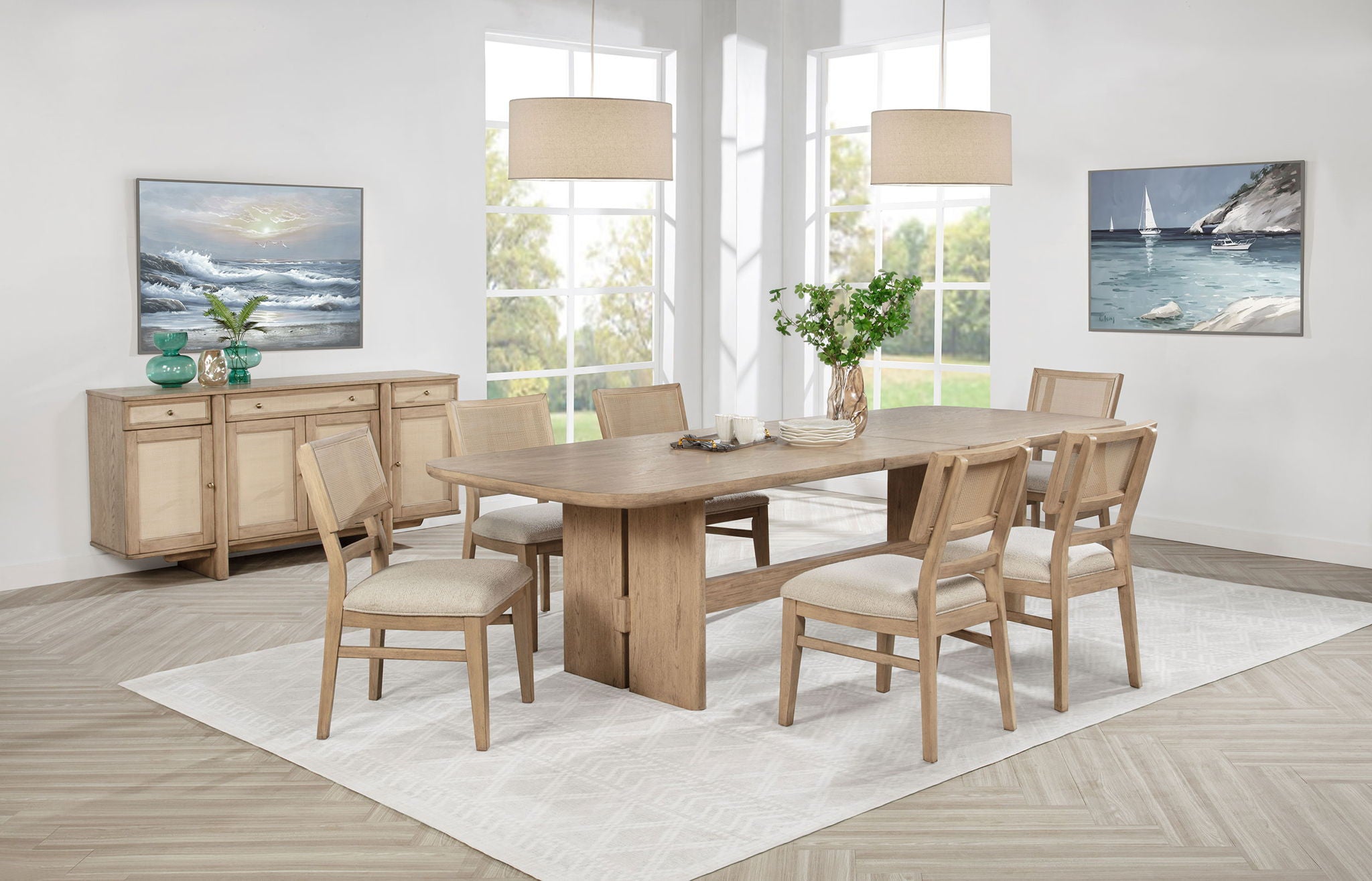 Kailani - Rectangular Wood Dining Table Set - Best Buy Furniture