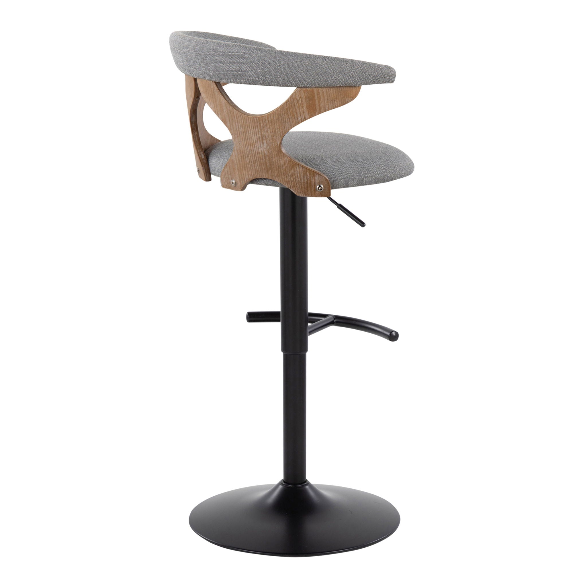 Gardenia - Contemporary Adjustable Barstool & Swivel With Rounded T Footrest (Set of 2) - Best Buy Furniture