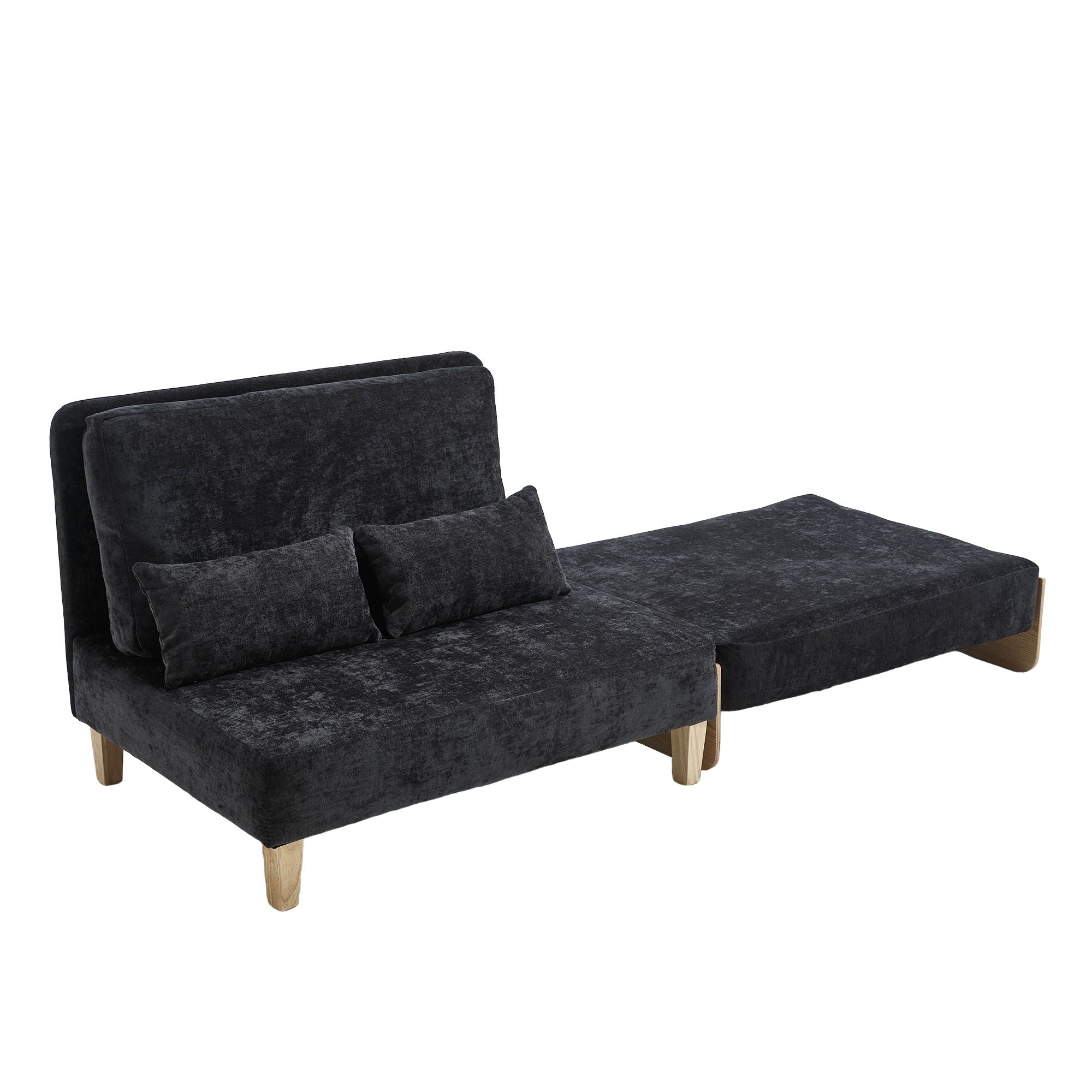 Mid Century Modern Foldable Sofa Bed, 3 In 1 Convertible Sleeper With 3 Pillows - Best Buy Furniture